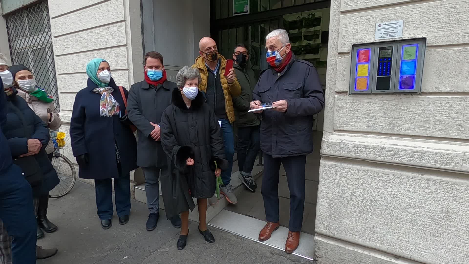 Ceremony Of The Stolpersteine Laying In Milan