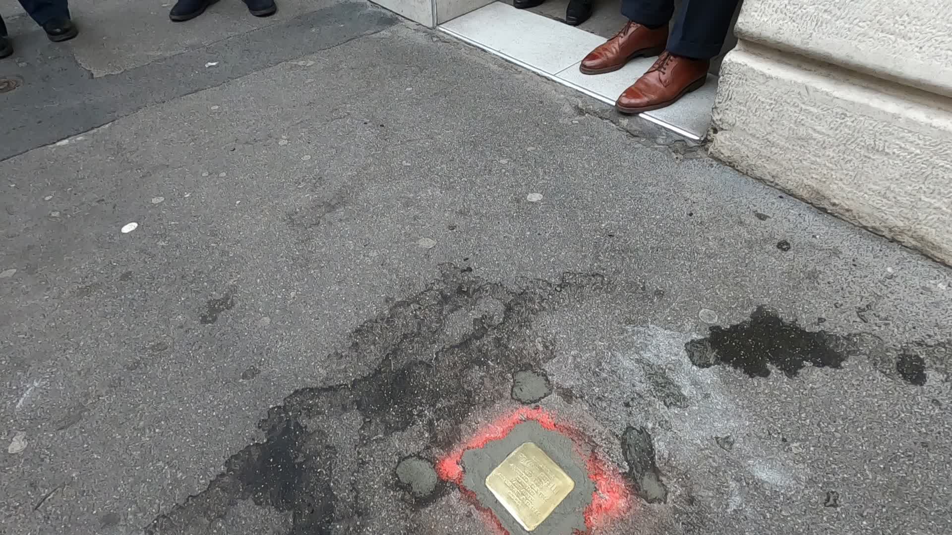 Ceremony Of The Stolpersteine Laying In Milan
