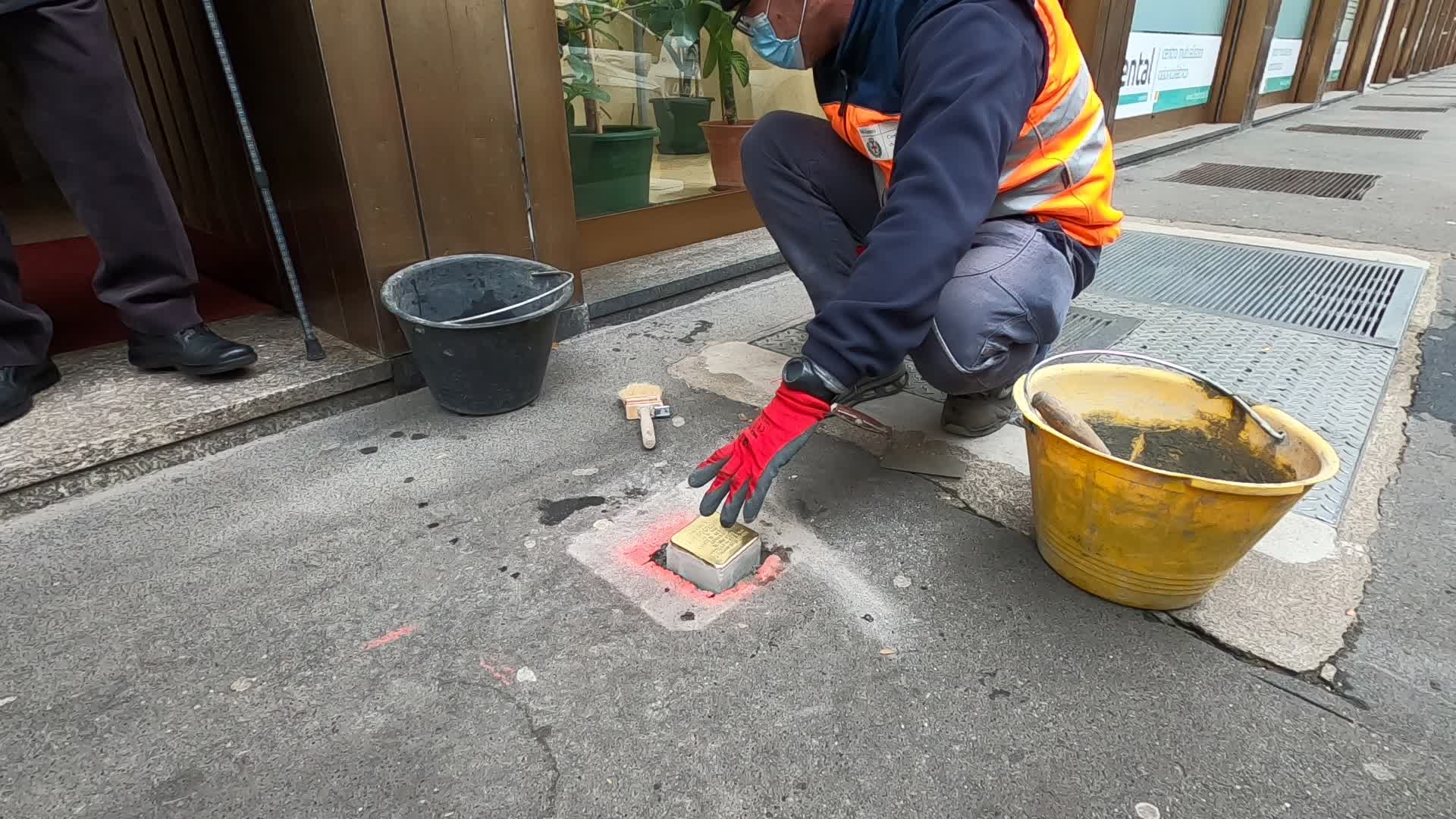 Ceremony Of The Stolpersteine Laying In Milan
