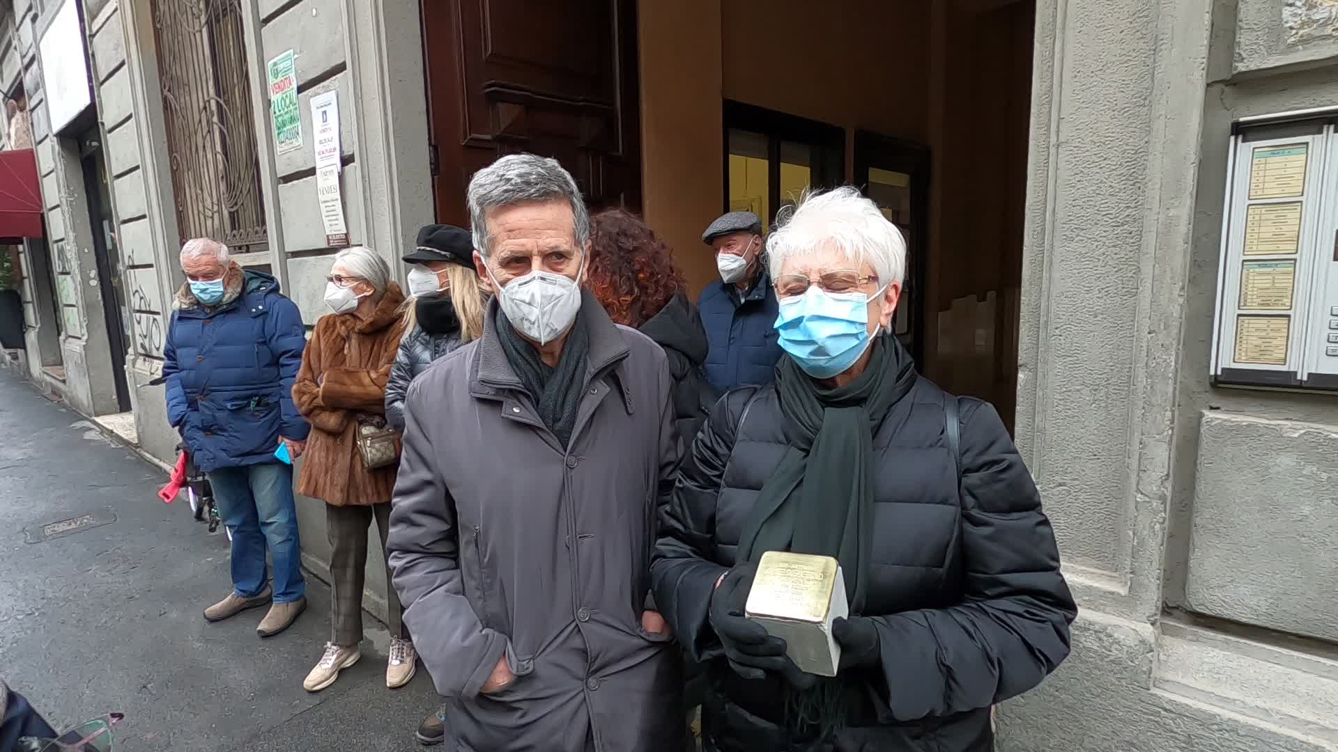 Ceremony Of The Stolpersteine Laying In Milan
