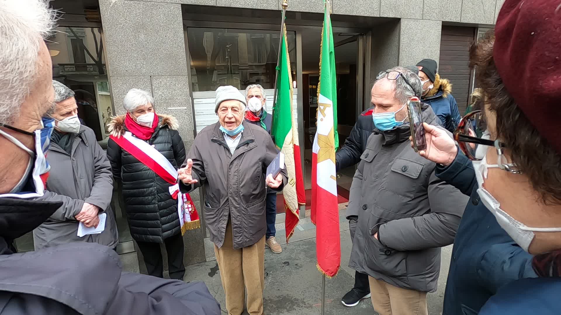 Ceremony Of The Stolpersteine Laying In Milan