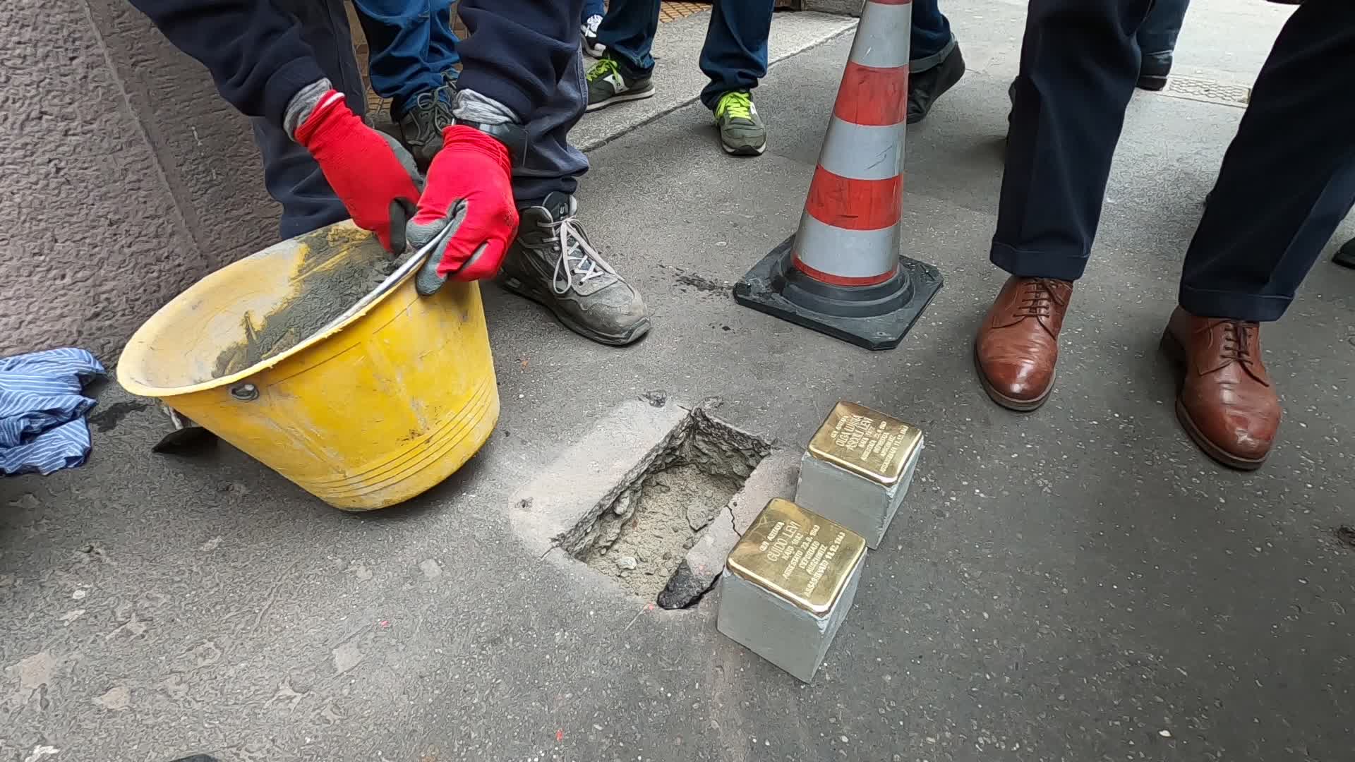 Ceremony Of The Stolpersteine Laying In Milan