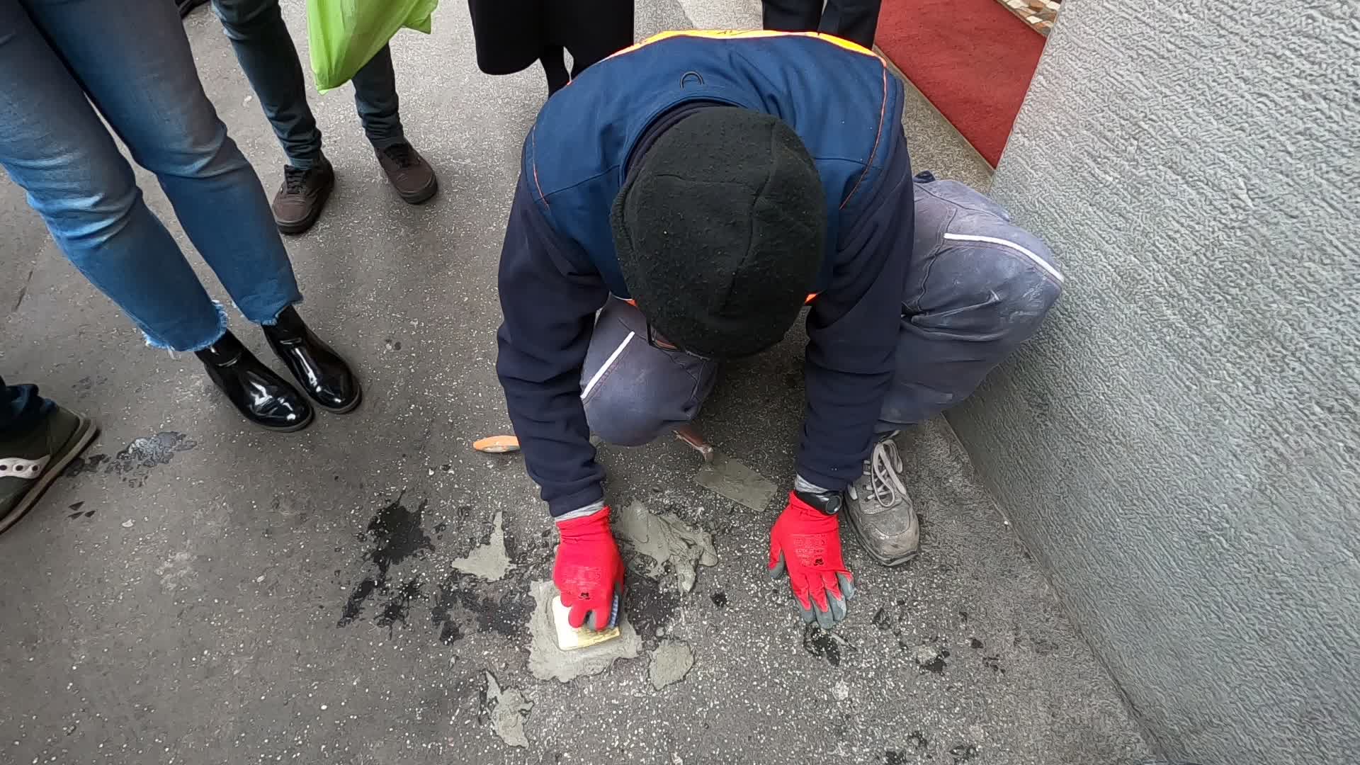 Ceremony Of The Stolpersteine Laying In Milan