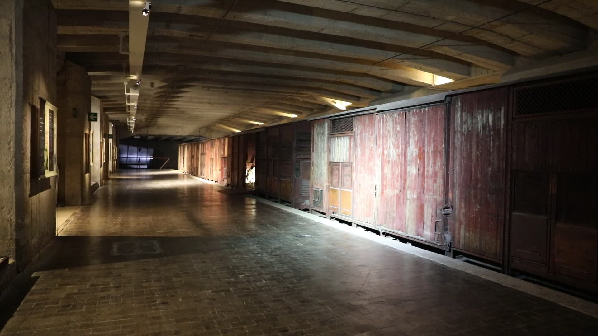 The Shoah Memorial during the commemoration day in memory of Jews deportation in Milan