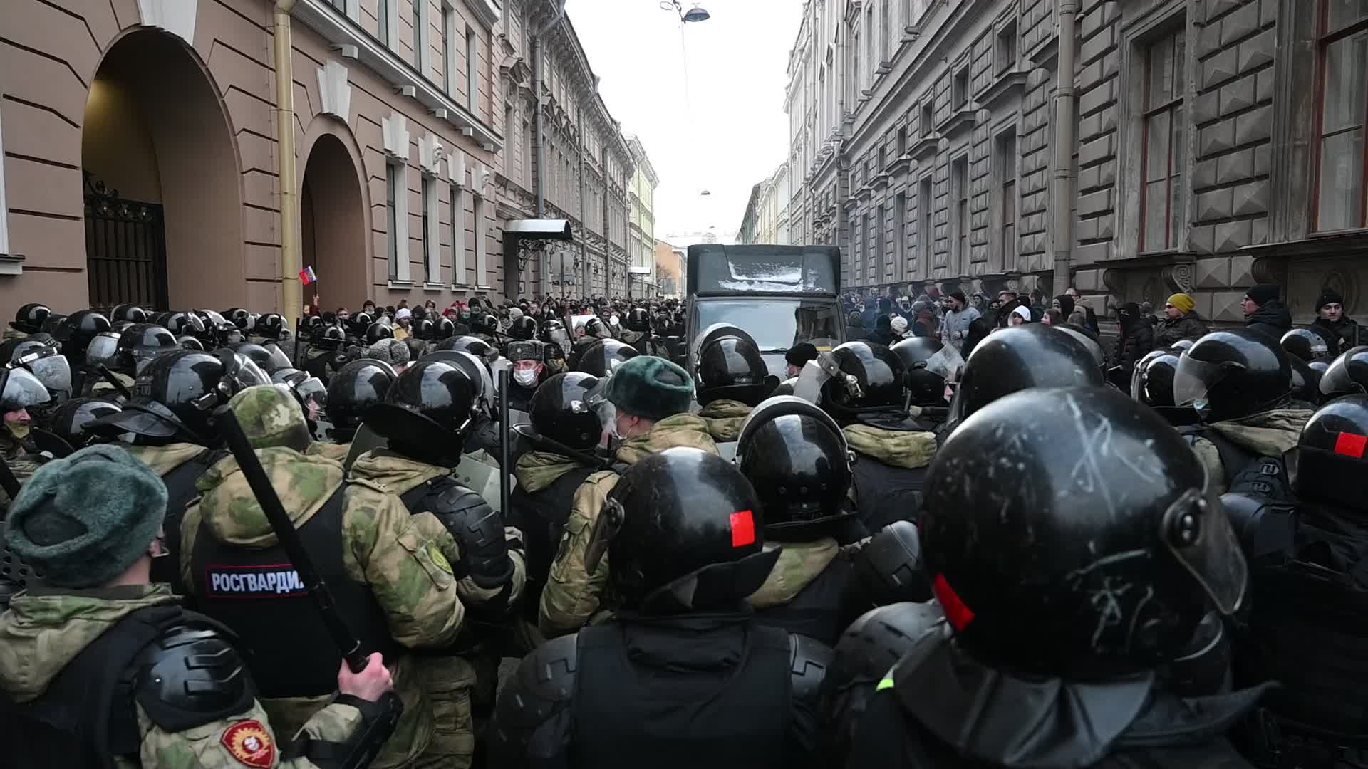 Rally in support of Jailed Russian Opposition leader Alexei Navalny in Saint Petersburg, Russia