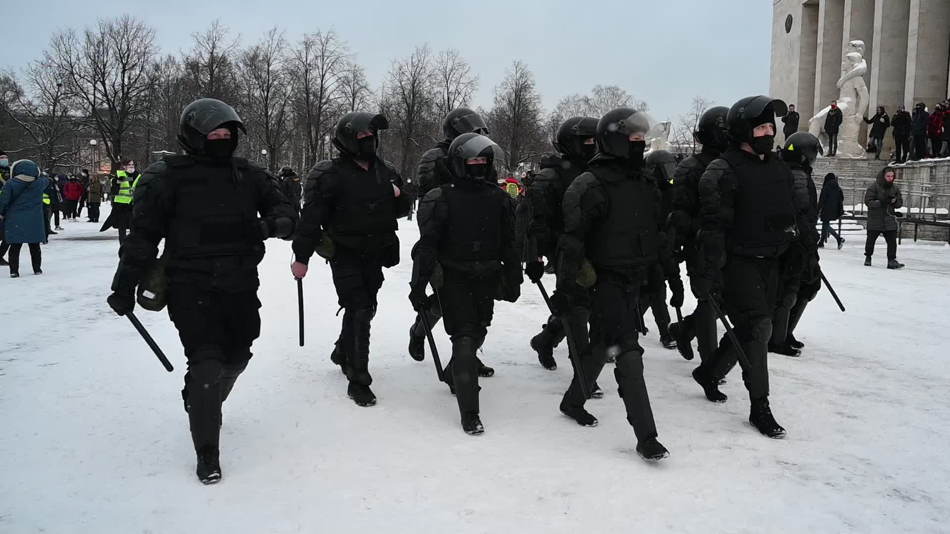 Rally in support of Jailed Russian Opposition leader Alexei Navalny in Saint Petersburg, Russia