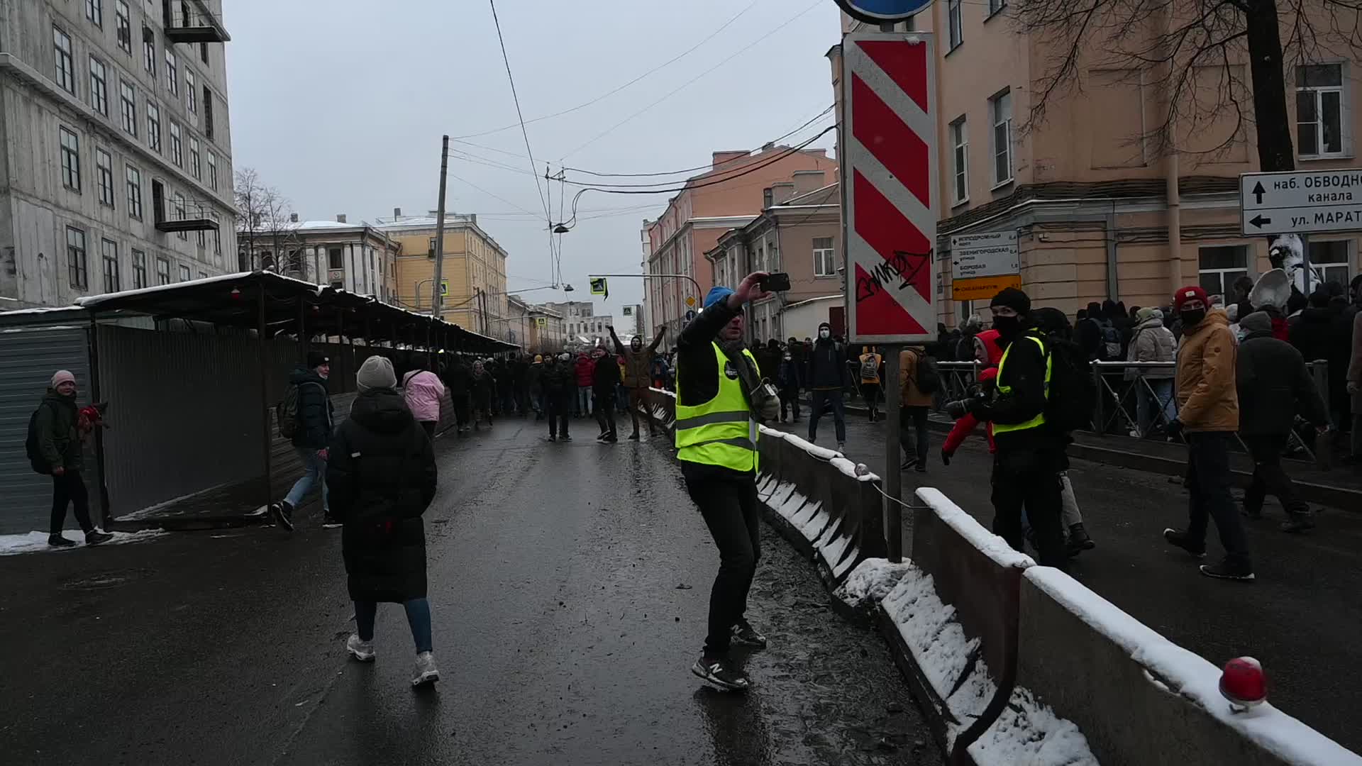 Rally in support of Jailed Russian Opposition leader Alexei Navalny in Saint Petersburg, Russia