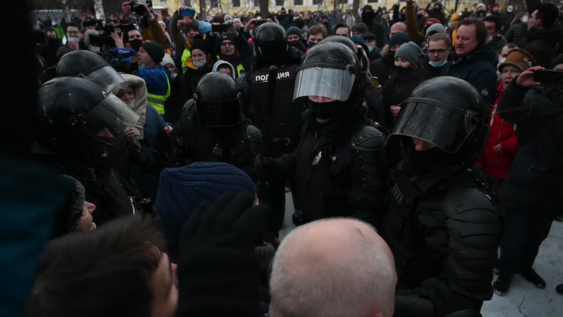 Rally in support of Jailed Russian Opposition leader Alexei Navalny in Saint Petersburg, Russia