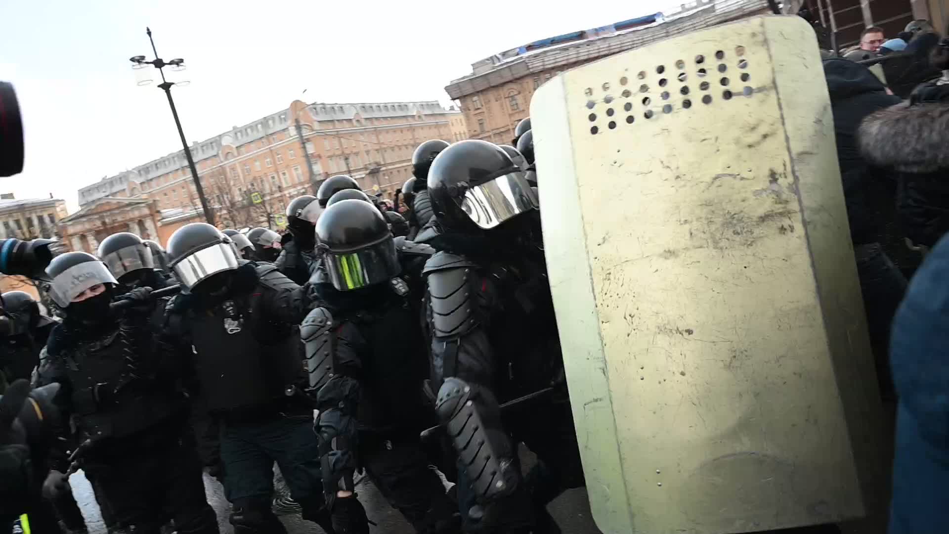 Rally in support of Jailed Russian Opposition leader Alexei Navalny in Saint Petersburg, Russia