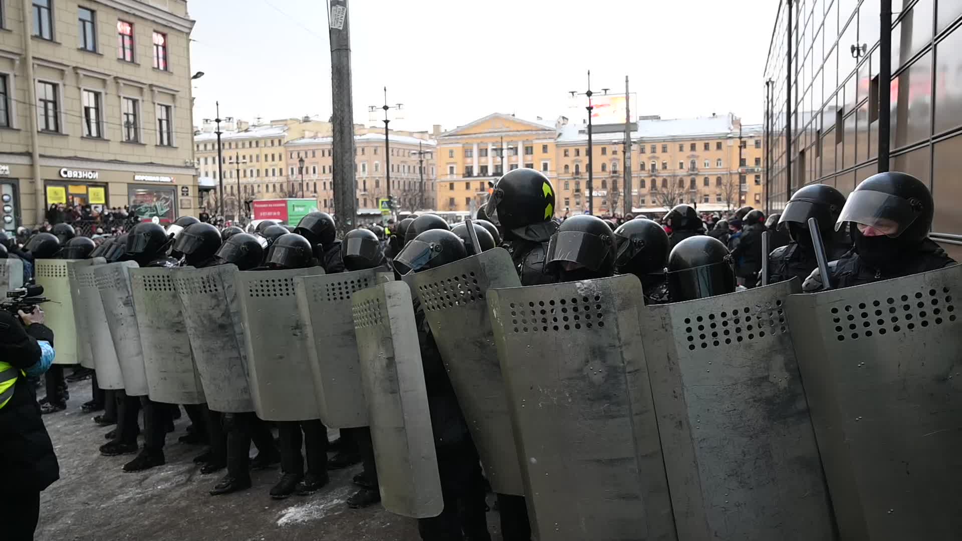 Rally in support of Jailed Russian Opposition leader Alexei Navalny in Saint Petersburg, Russia