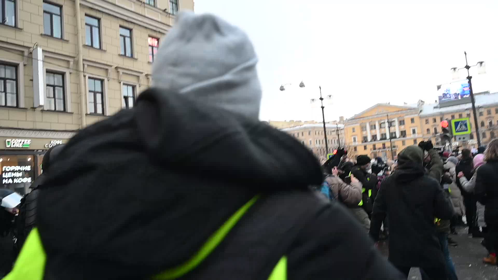 Rally in support of Jailed Russian Opposition leader Alexei Navalny in Saint Petersburg, Russia