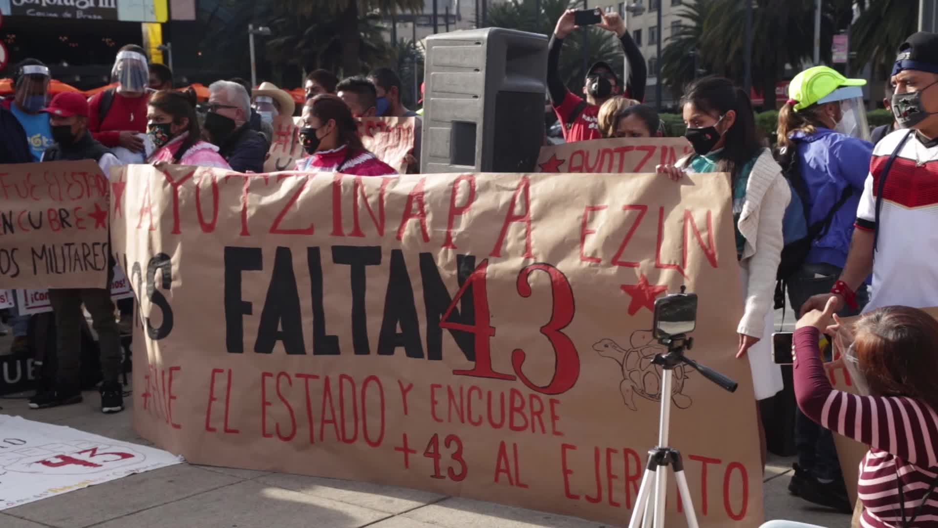 Demonstration for the 43 disappeared students from Ayotzinapa