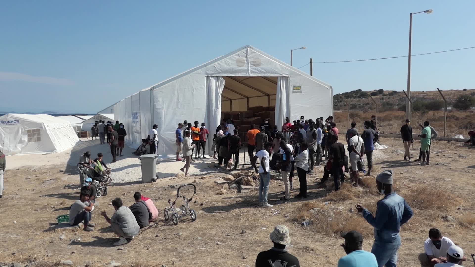 New Temporary Refugee Camp In Lesbos Island