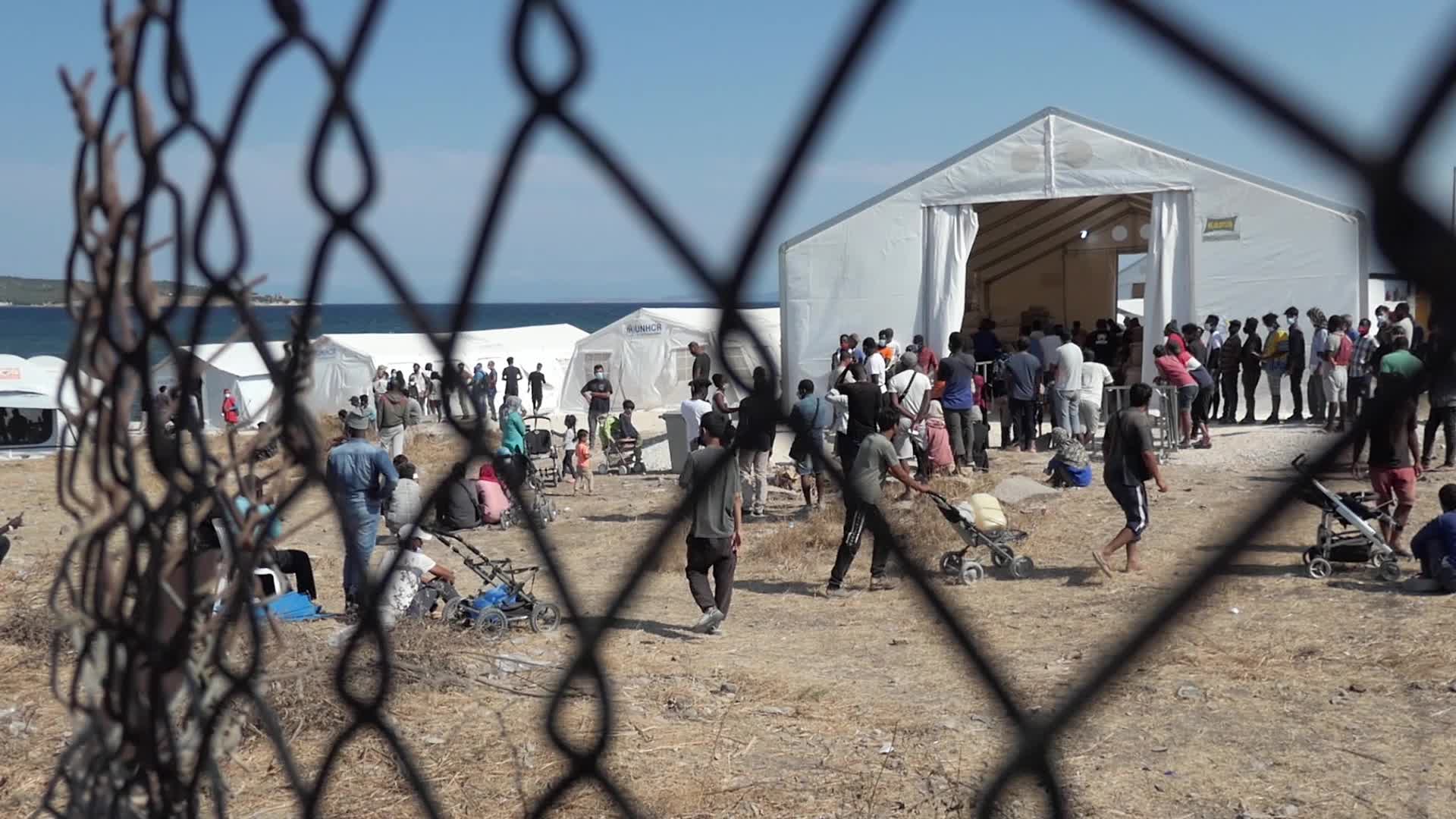 New Temporary Refugee Camp In Lesbos Island
