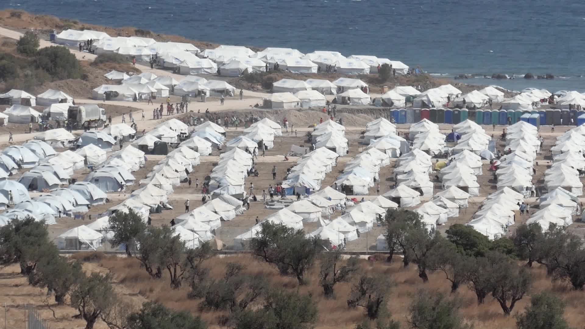 New Temporary Refugee Camp In Lesbos Island