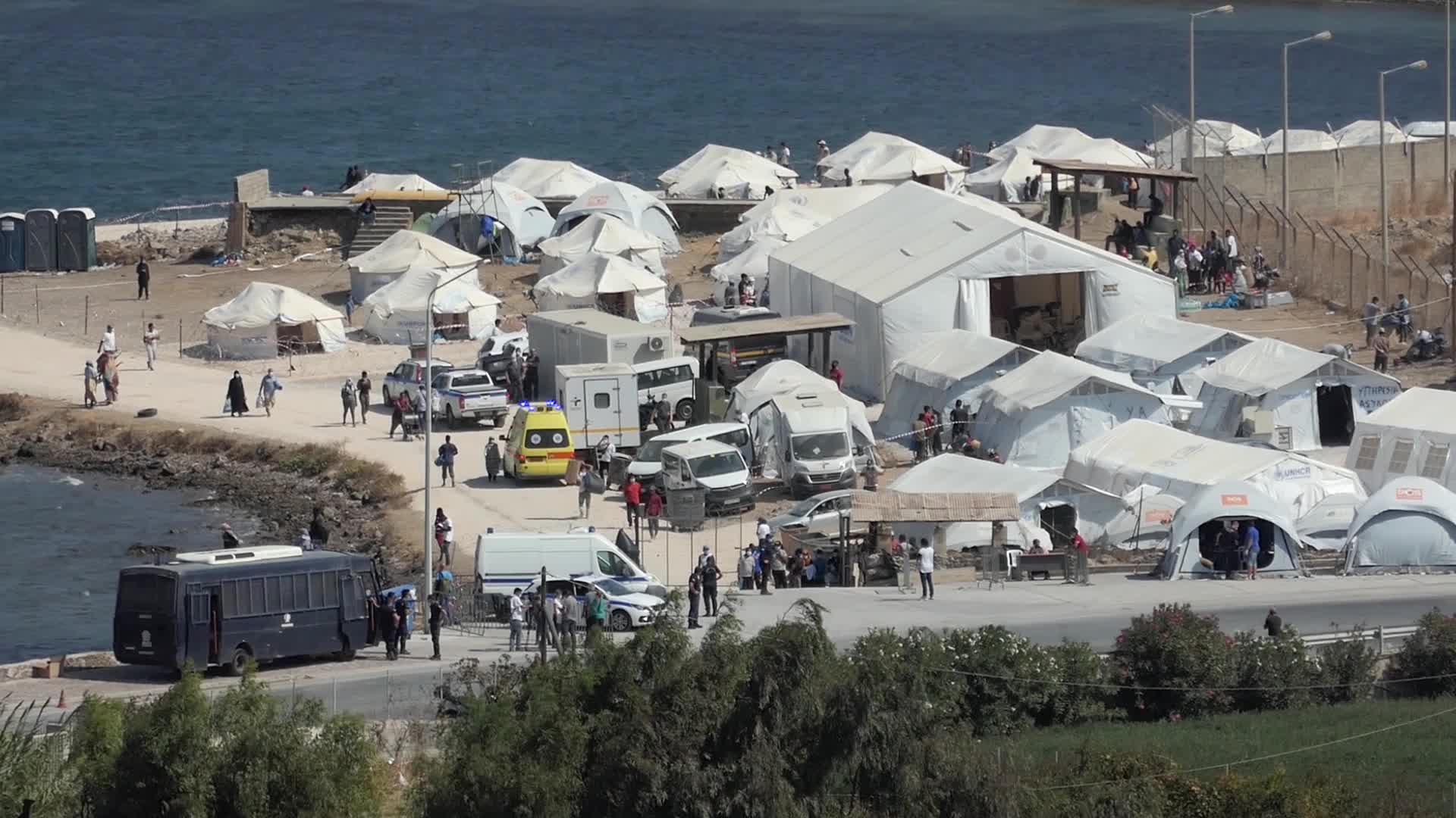 New Temporary Refugee Camp In Lesbos Island
