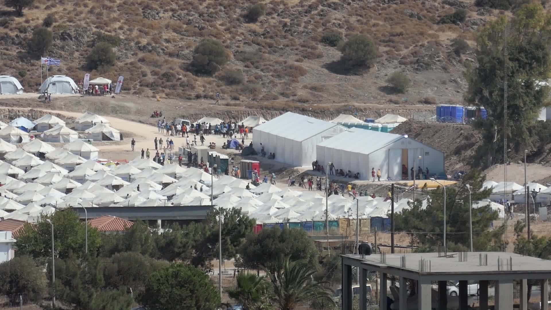 New Temporary Refugee Camp In Lesbos Island