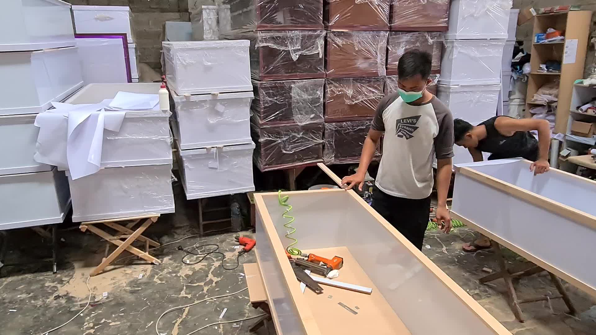 Coffin Production for Covid-19 victim in Indonesia