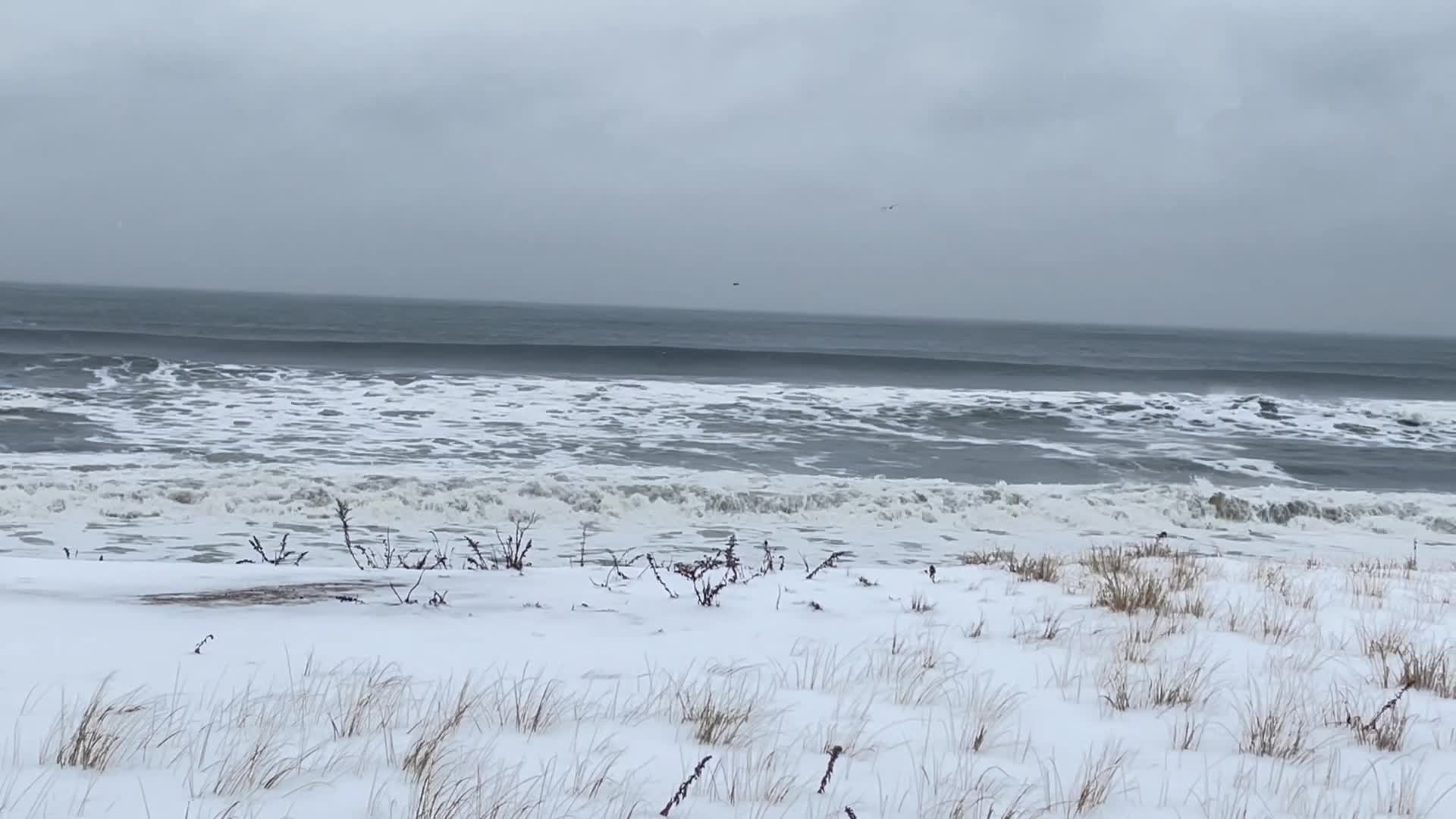 NYC: Nor'easter aftermath Rockaway Beach