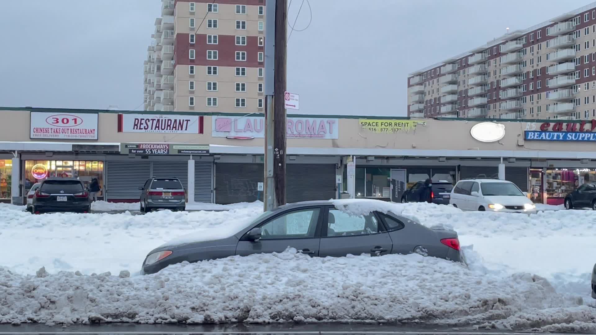 NYC: Nor'easter aftermath Rockaway Beach