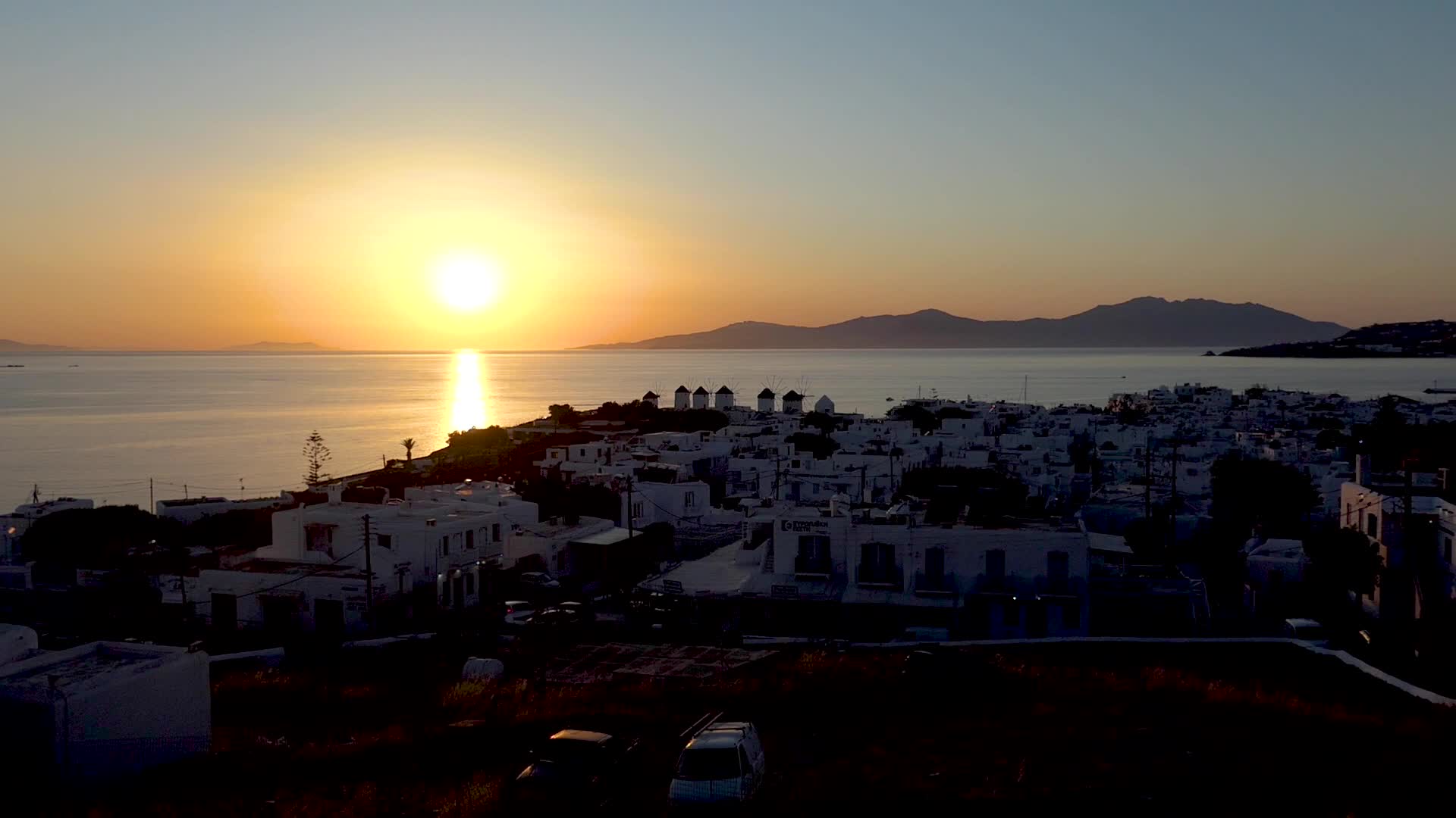 Dreamy Sunset In Mykonos Island In Greece