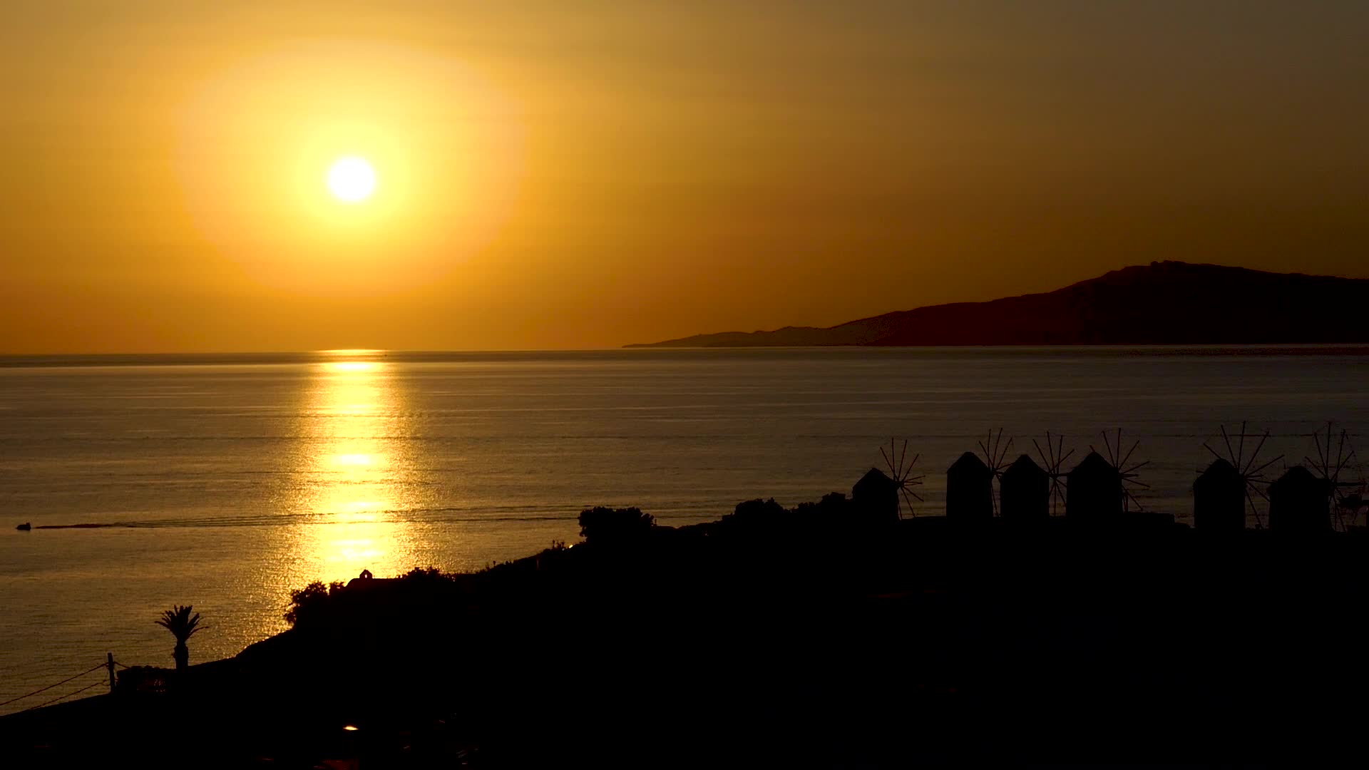 Dreamy Sunset In Mykonos Island In Greece