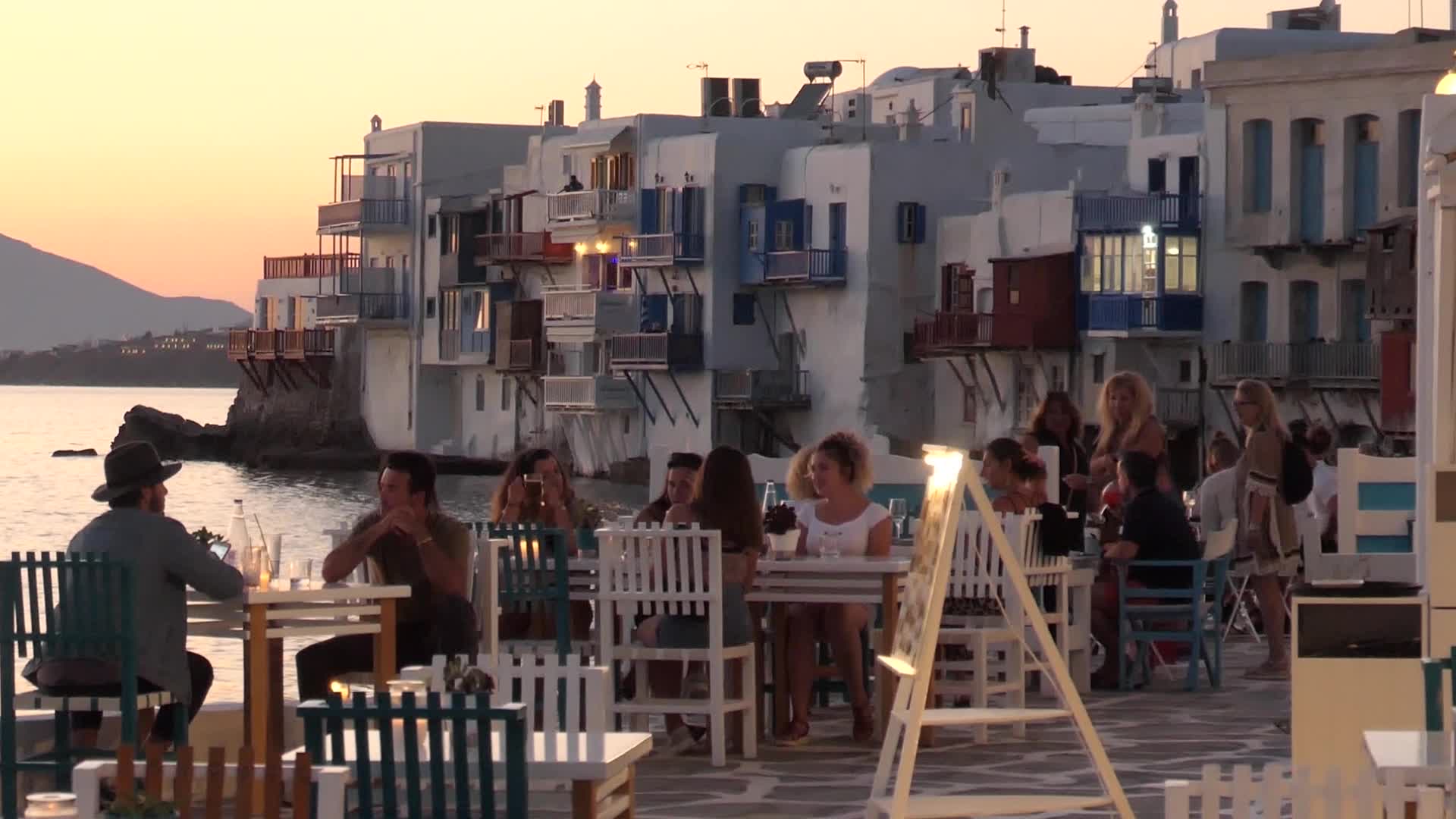 Dreamy Sunset In Mykonos Island In Greece