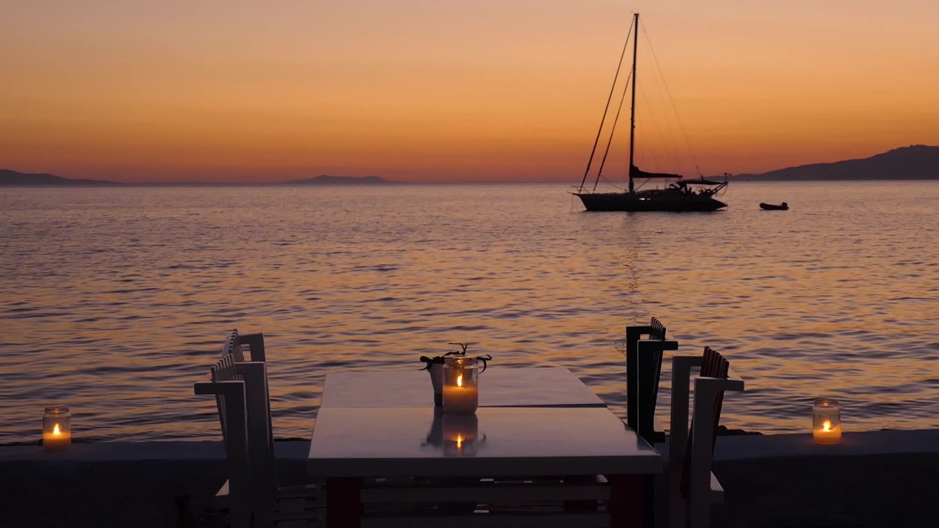 Dreamy Sunset In Mykonos Island In Greece