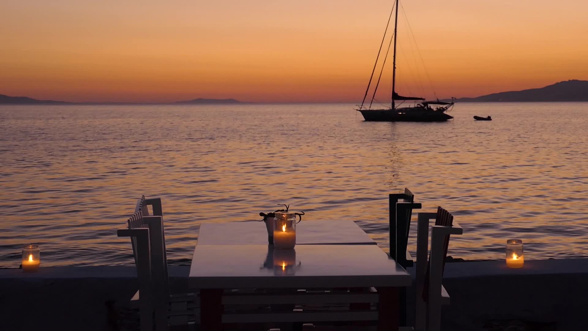 Dreamy Sunset In Mykonos Island In Greece