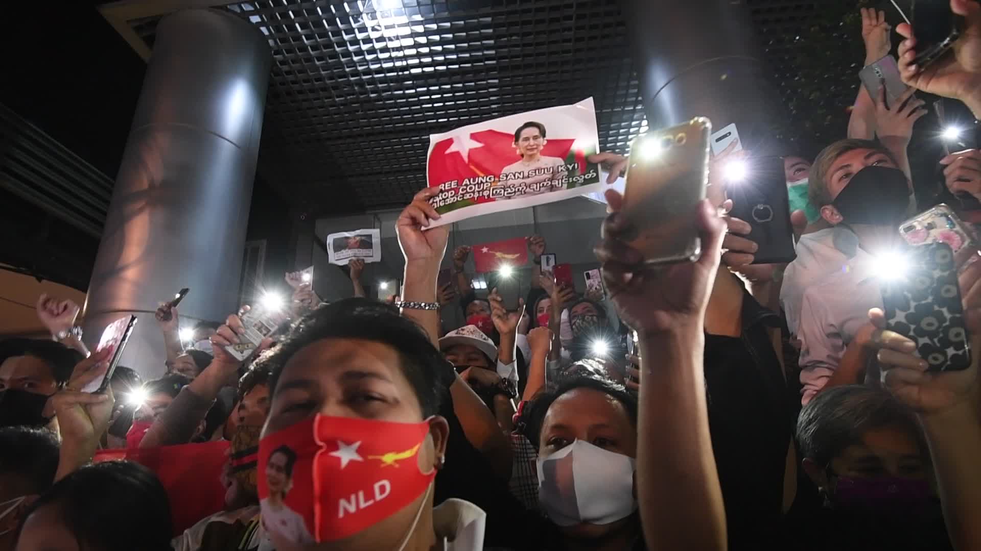 NLD Supporters In Bangkok Protest Against Military Coup In Myanmar