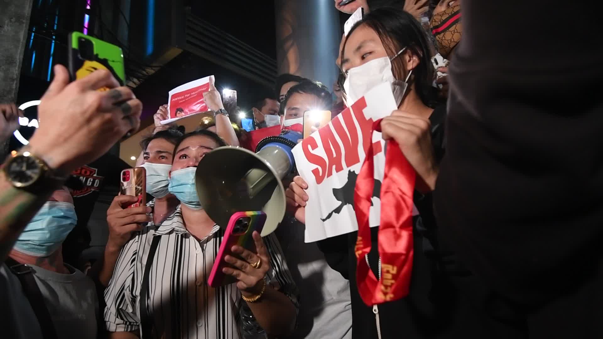 NLD Supporters In Bangkok Protest Against Military Coup In Myanmar