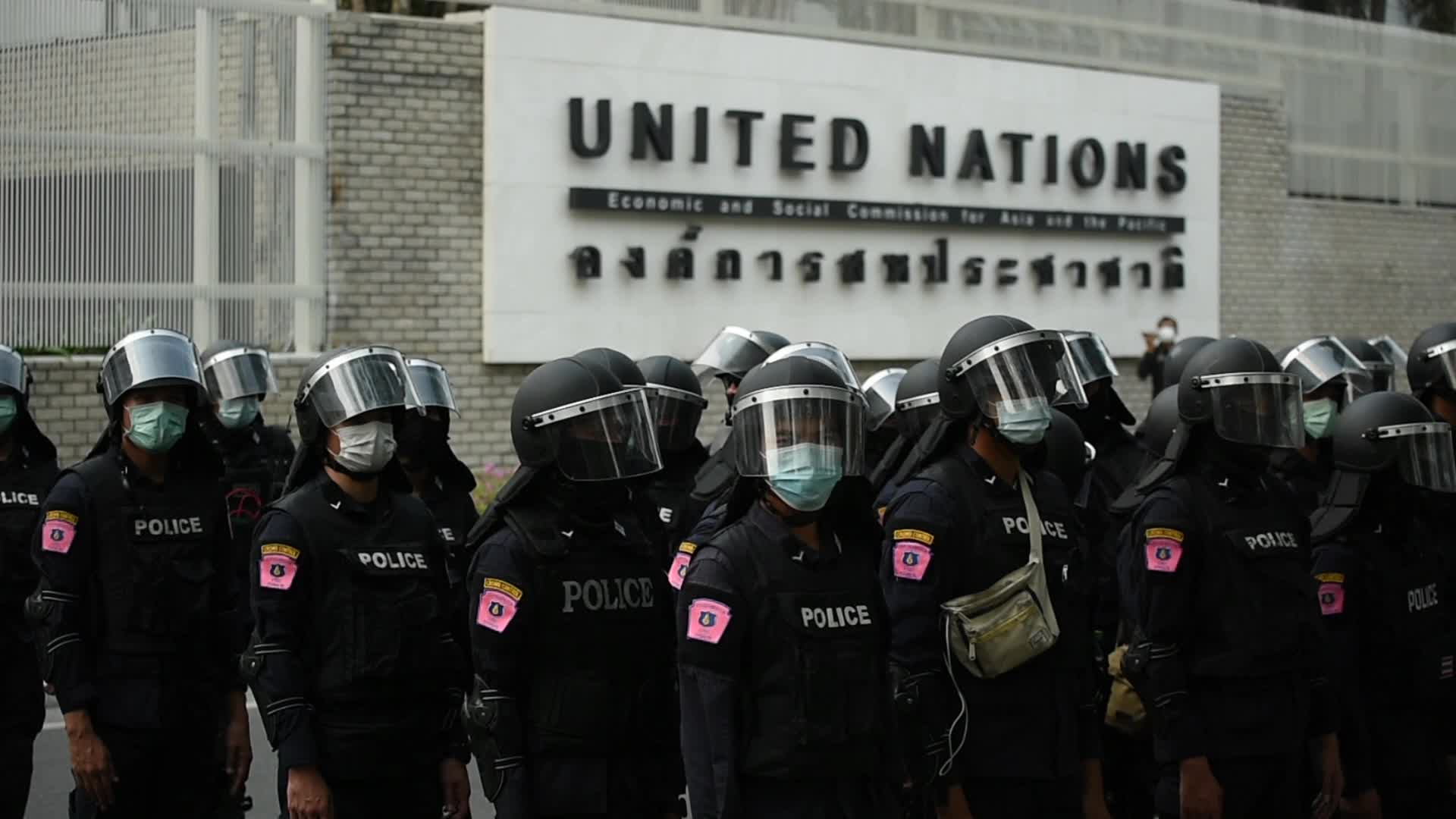 Protest against Myanmar's military coup in Bangkok
