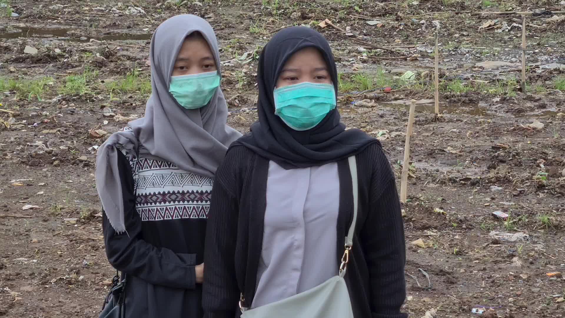 Burial of Covid-19 victims in Indonesia