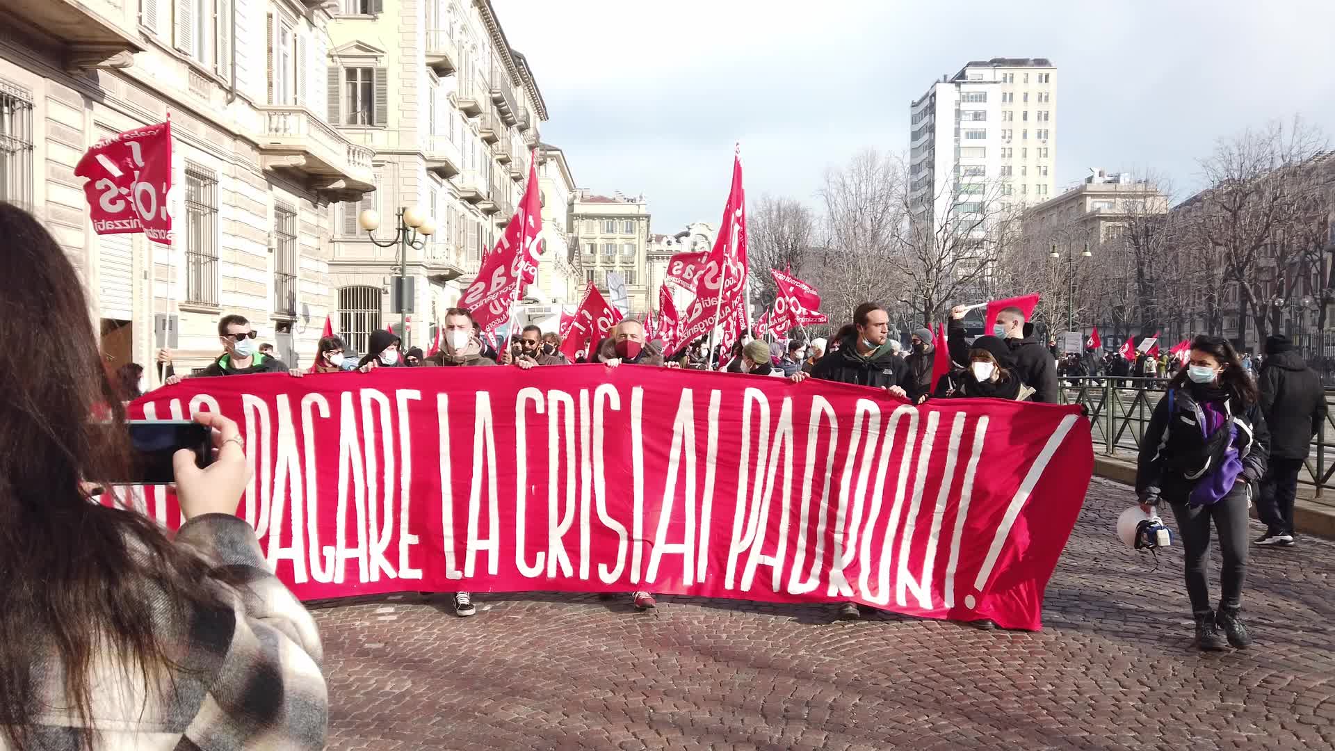 National general strike against italian government policies