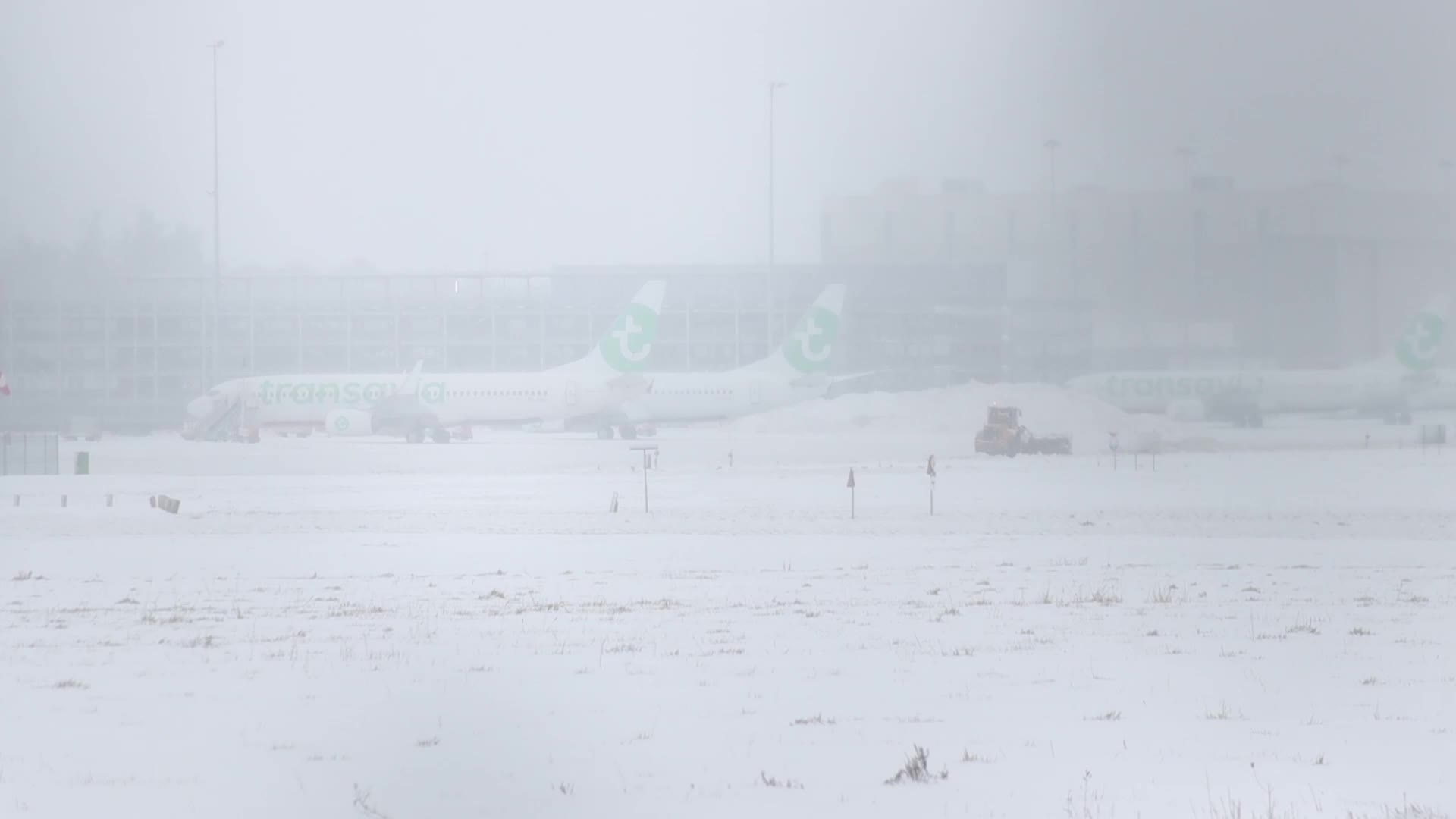 Snowstorm shuts down airport in the Netherlands