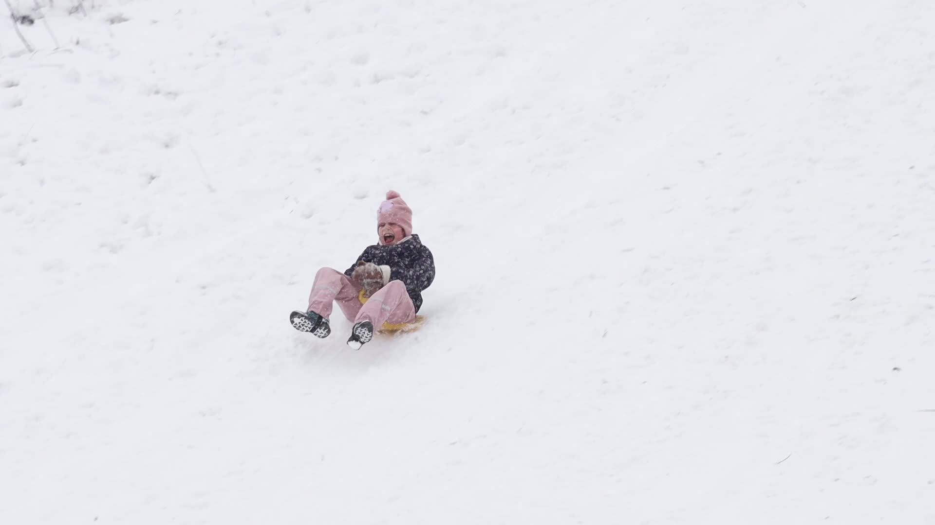 Dutch have fun in the snow in Meerhoven, Netherlands