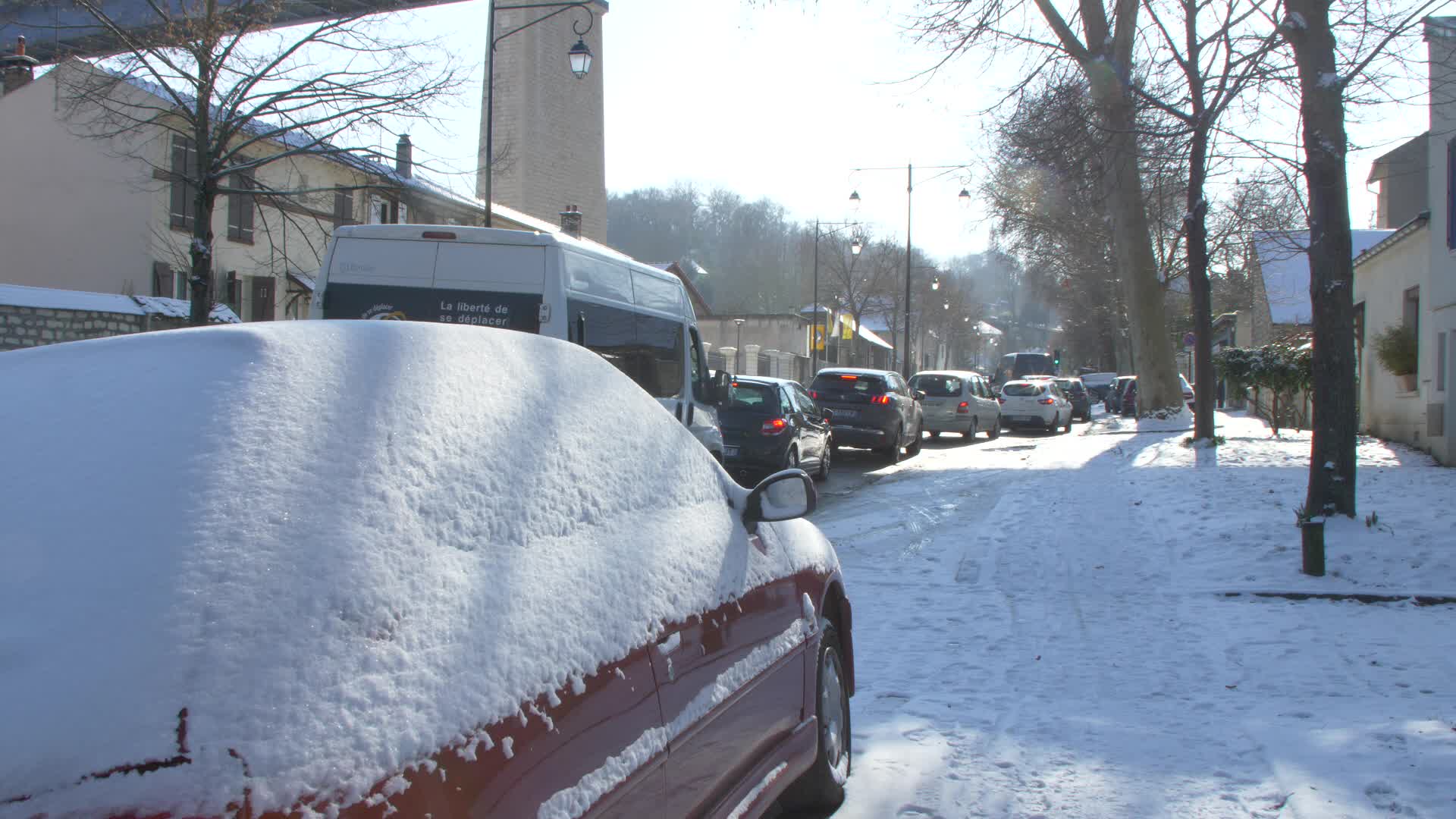Paris and Ile-de-France under the snow