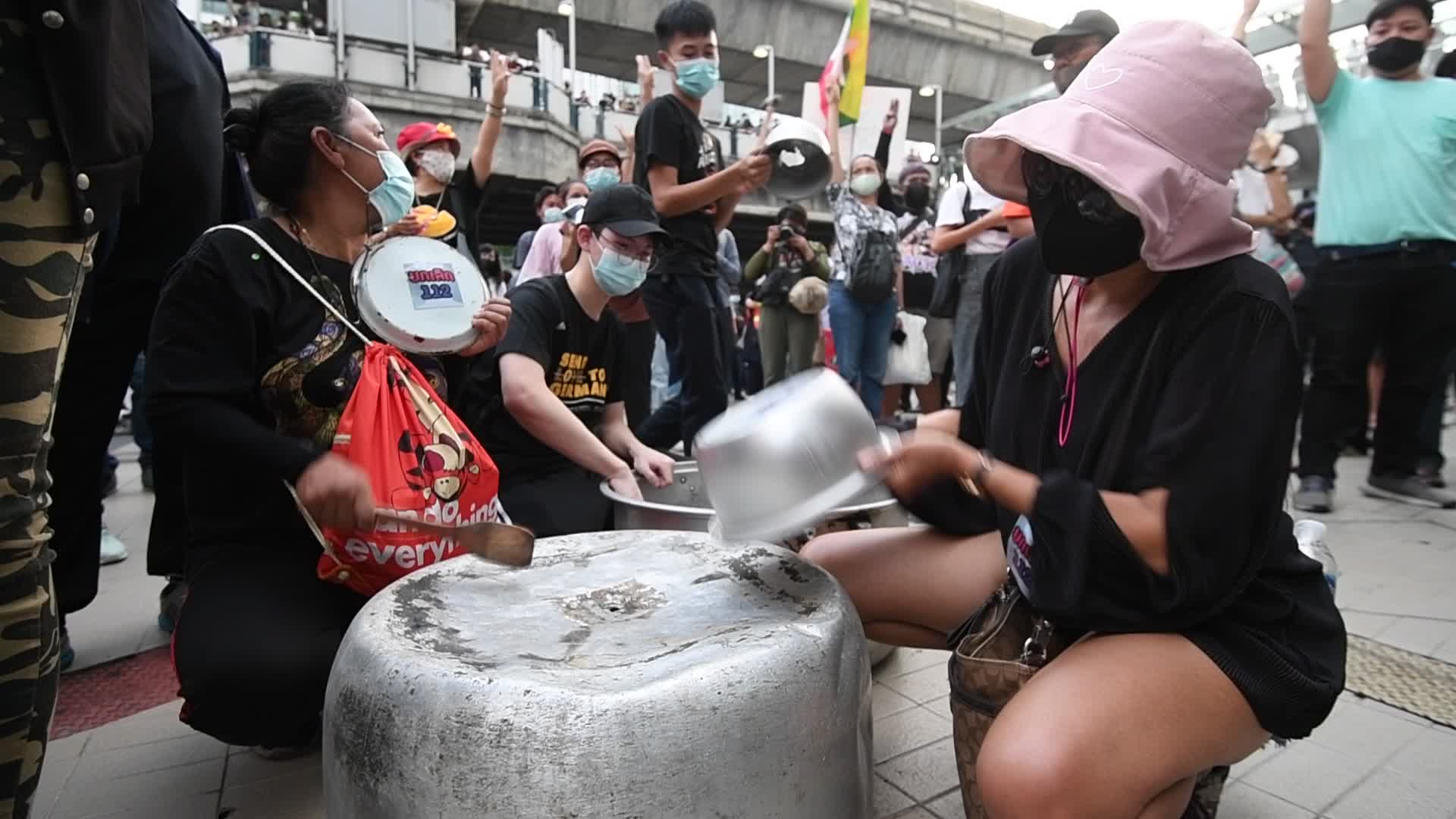 Pro-democracy protesters protest In Bangkok