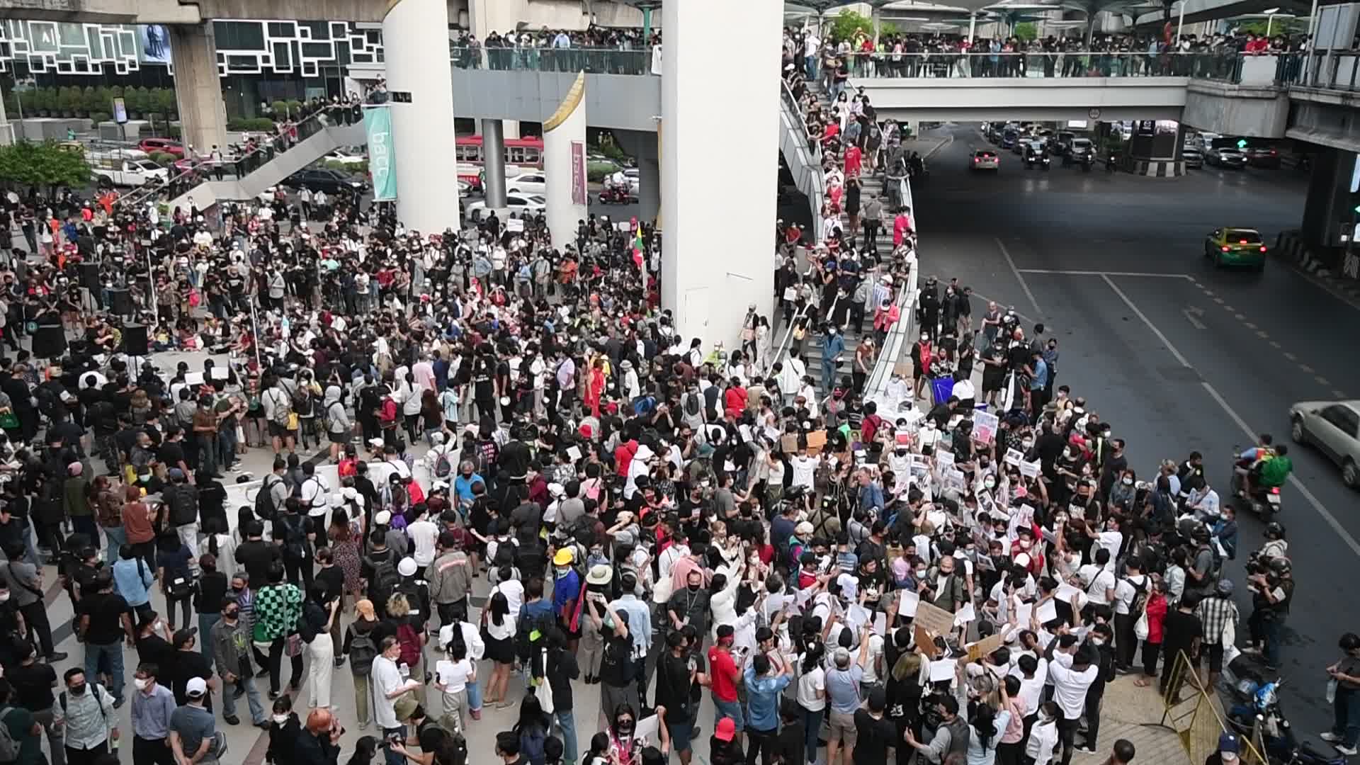 Pro-democracy protesters protest In Bangkok