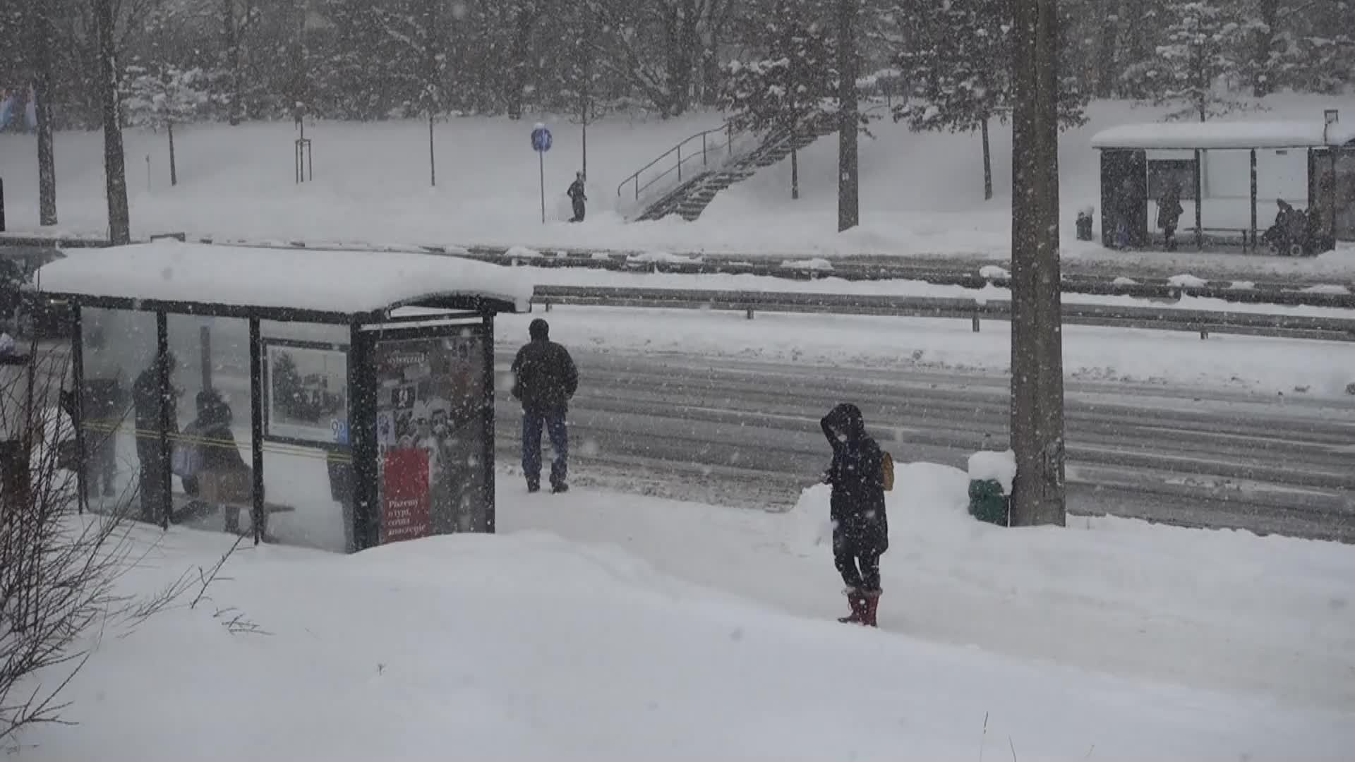 Winter attack in Gdynia, Poland