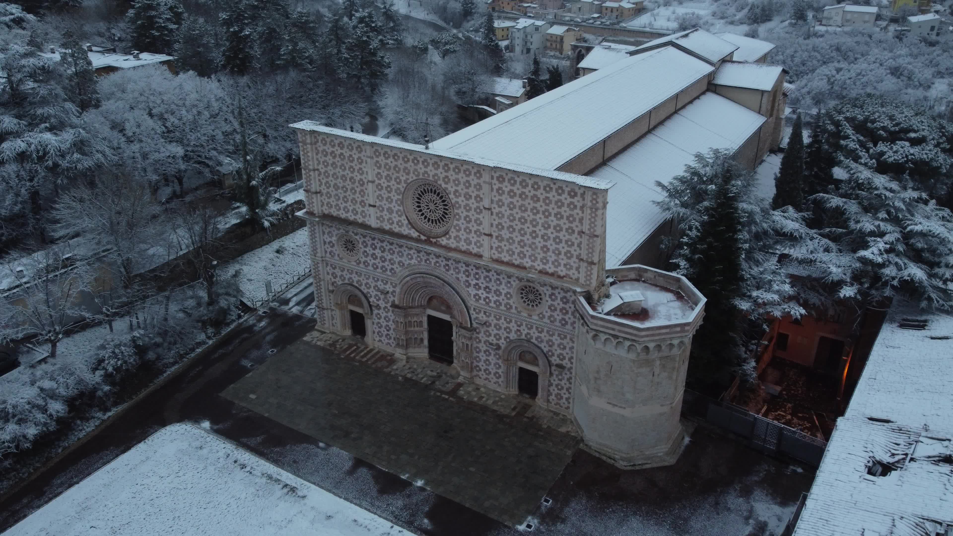 Snow in L'Aquila, Italy