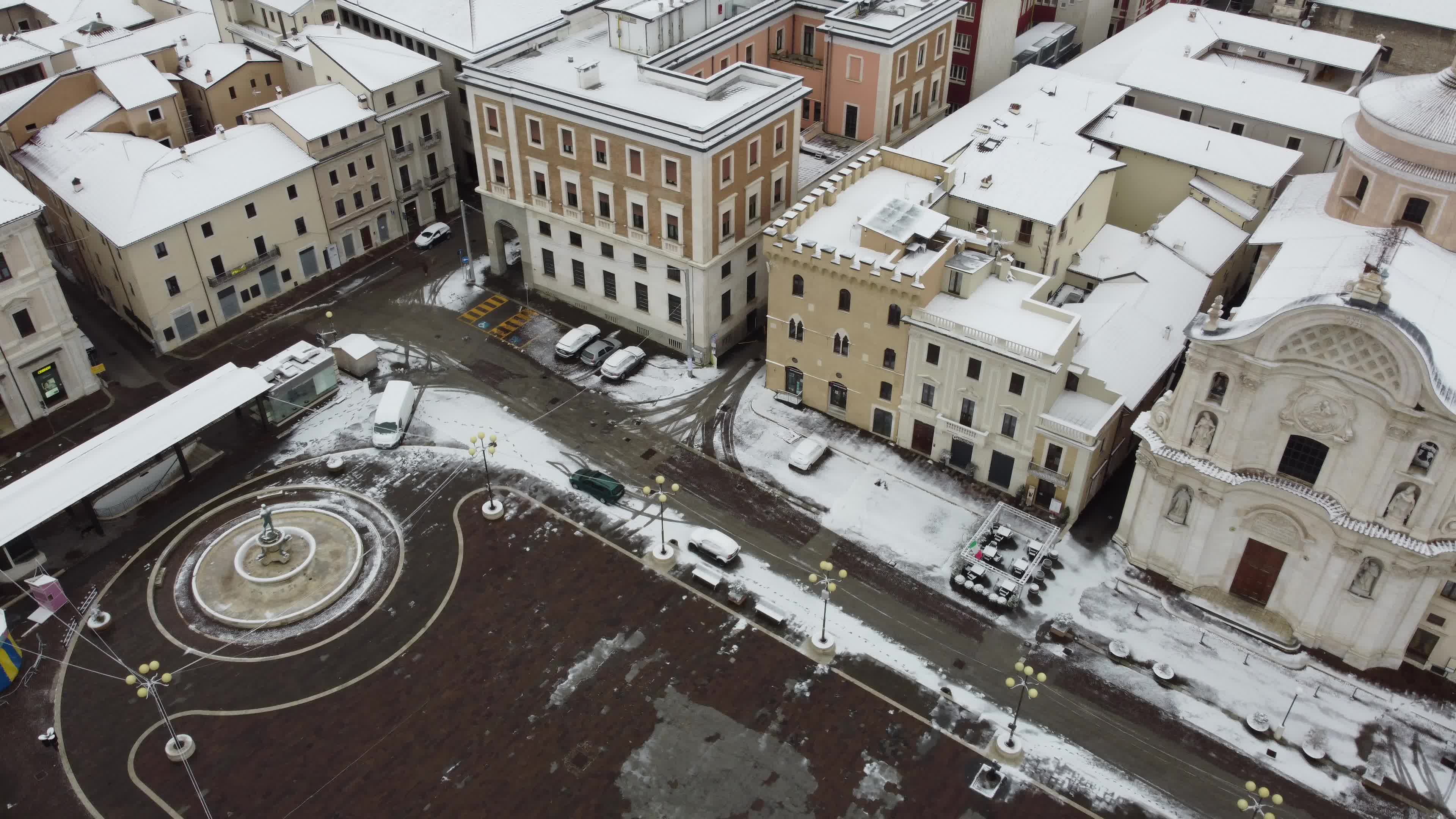 Snow in L'Aquila, Italy