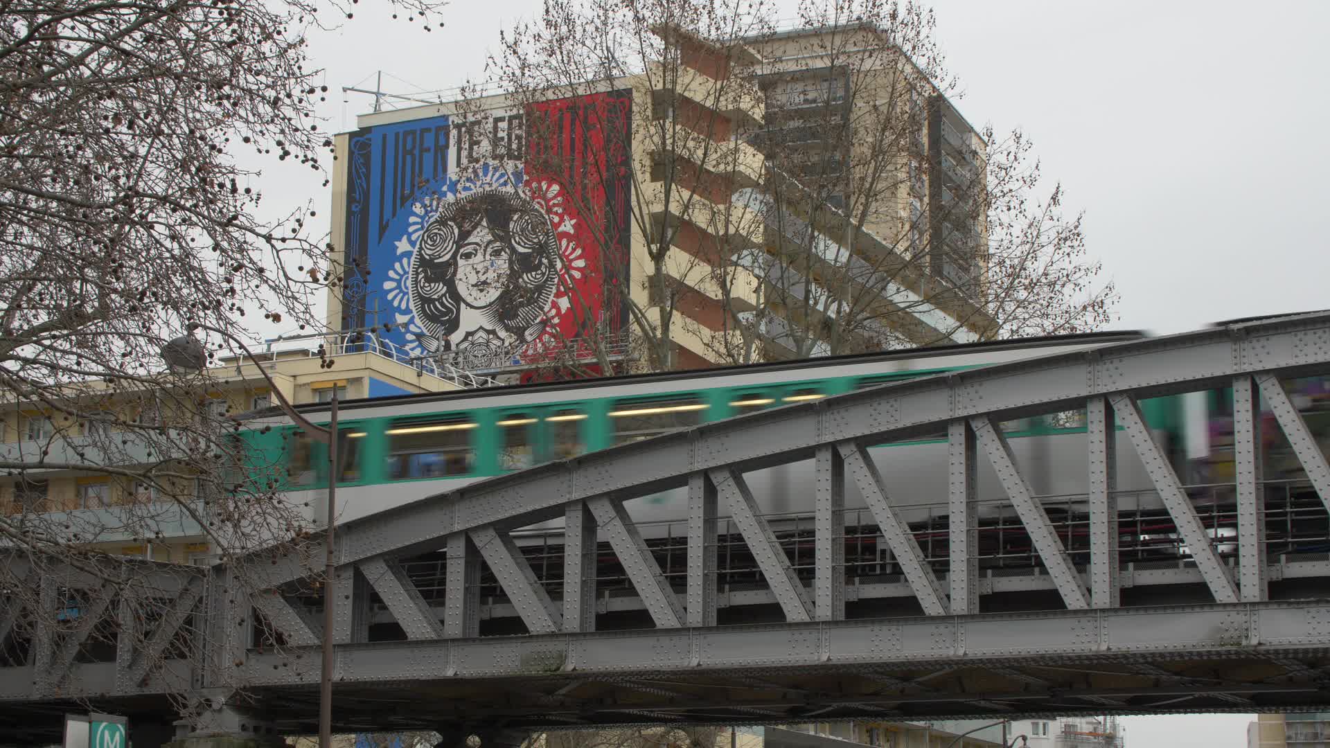 The tears of the Parisian Marianne signed by Obey