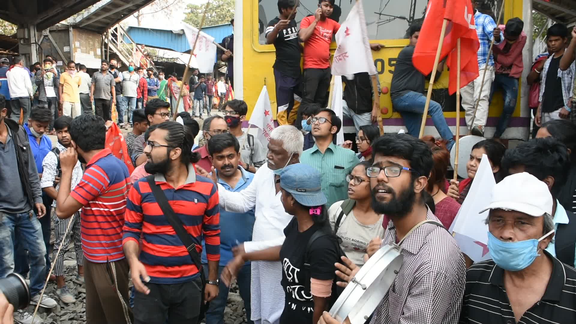 Protest against farm bill in Kolkata