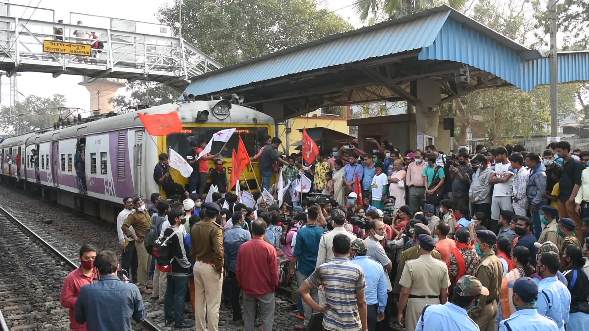 Protest against farm bill in Kolkata