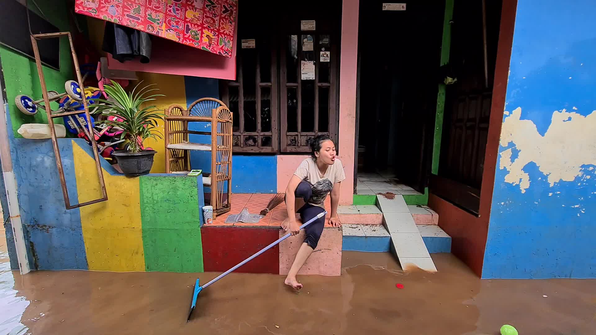 Aftermath flood in Jakarta