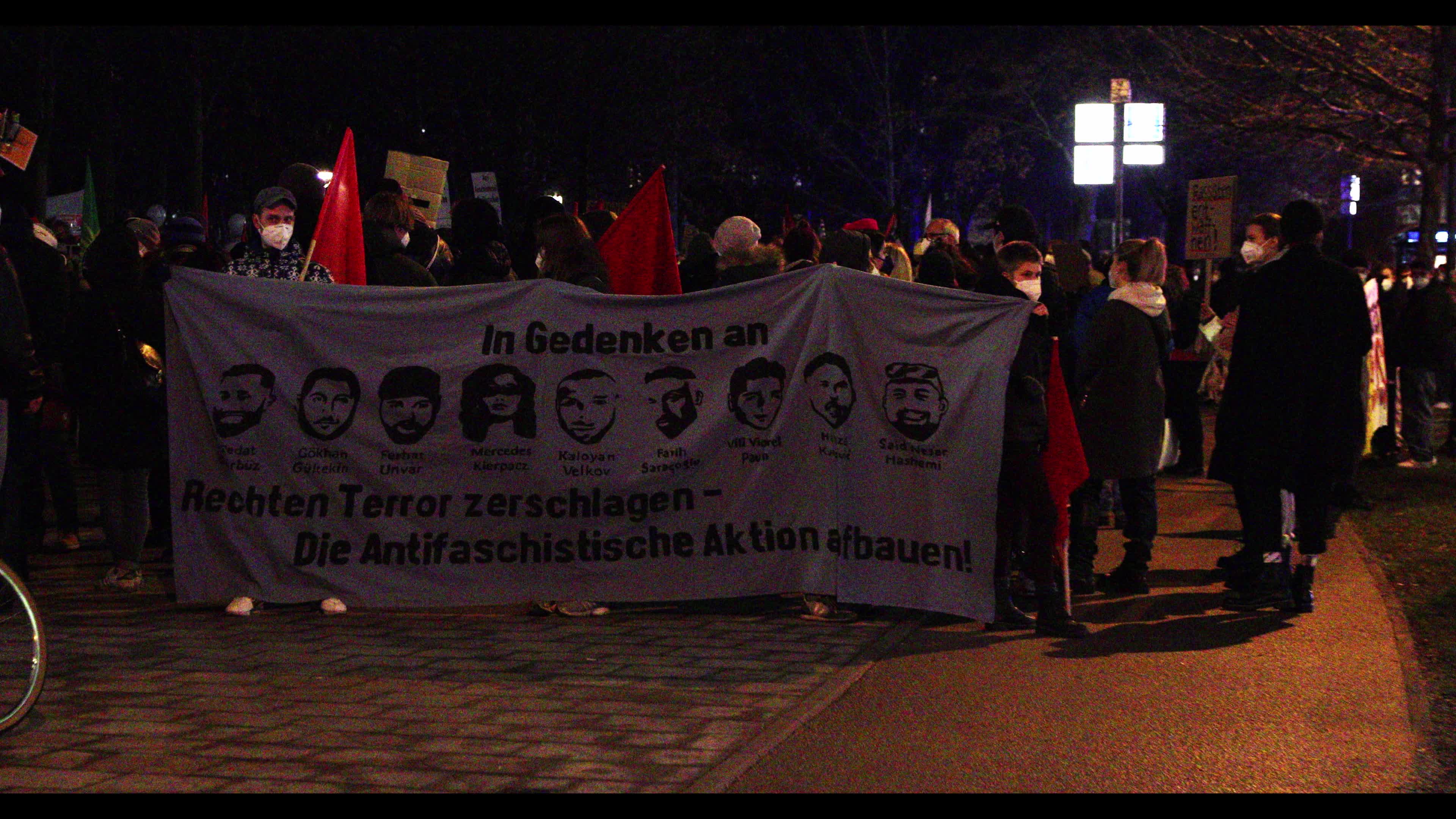 Demonstration to remember the victims of the Hanau terror attack