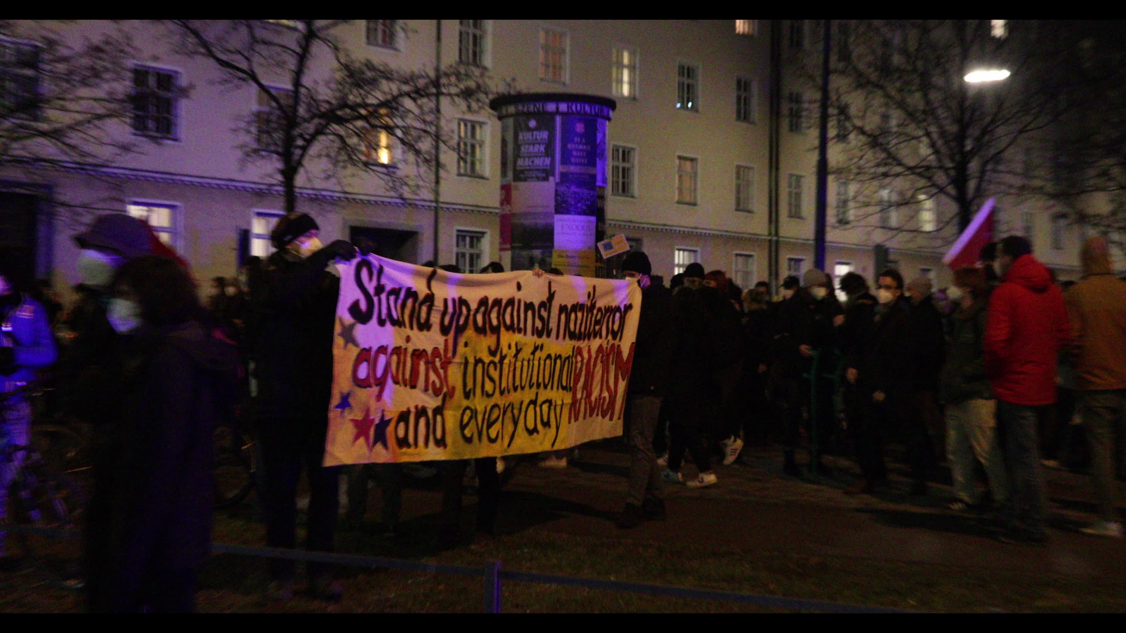 Demonstration to remember the victims of the Hanau terror attack