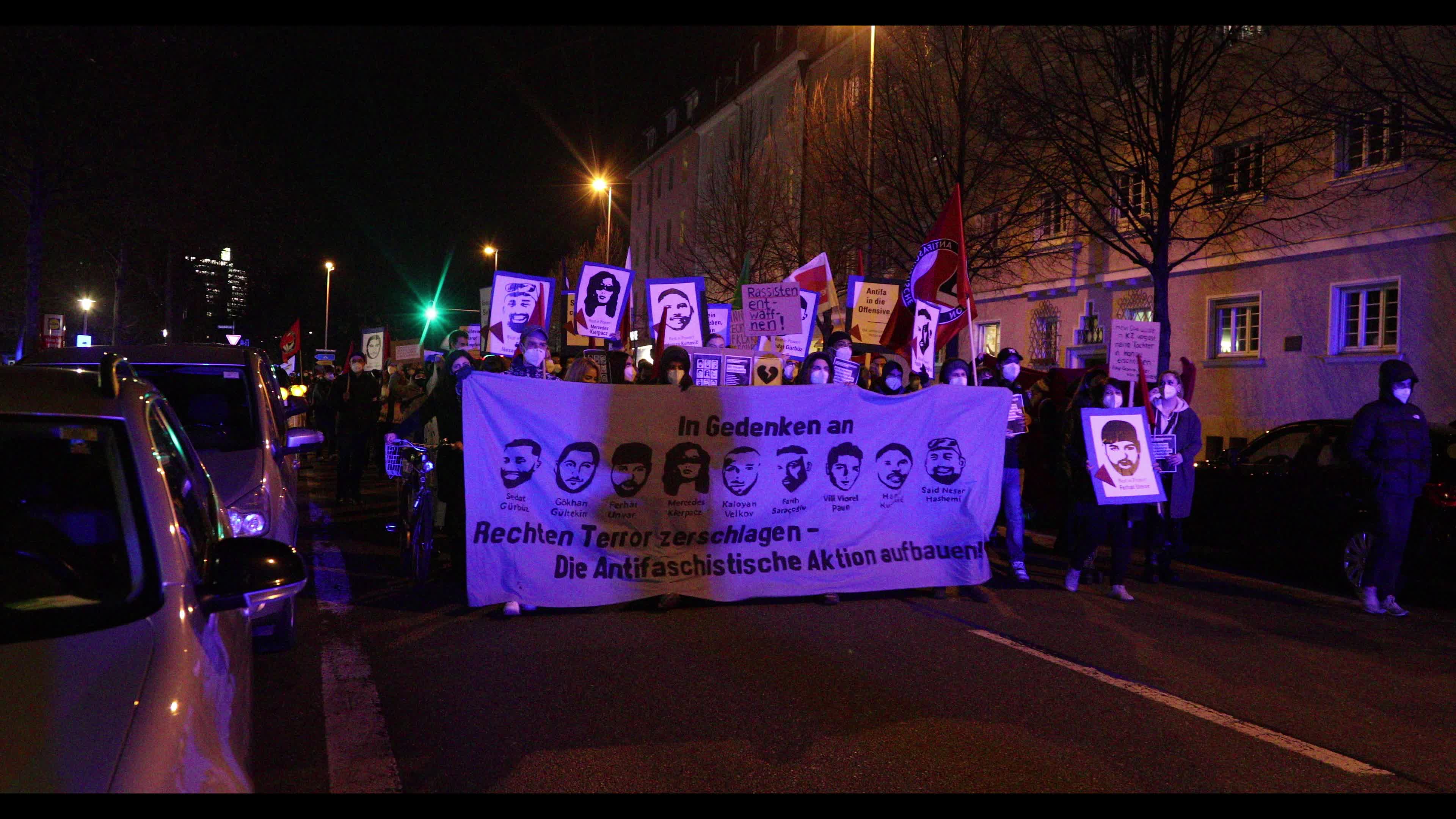 Demonstration to remember the victims of the Hanau terror attack