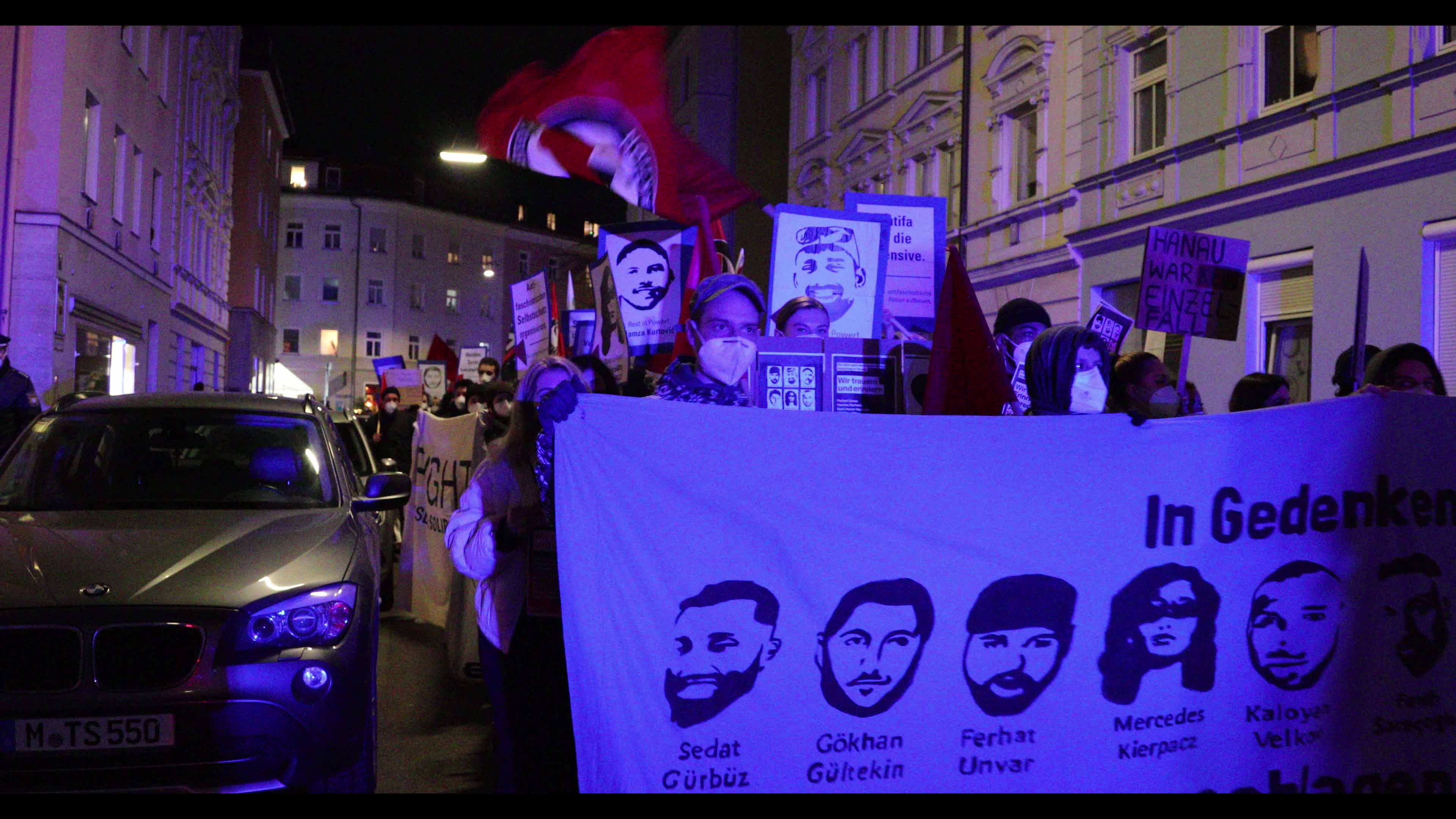 Demonstration to remember the victims of the Hanau terror attack